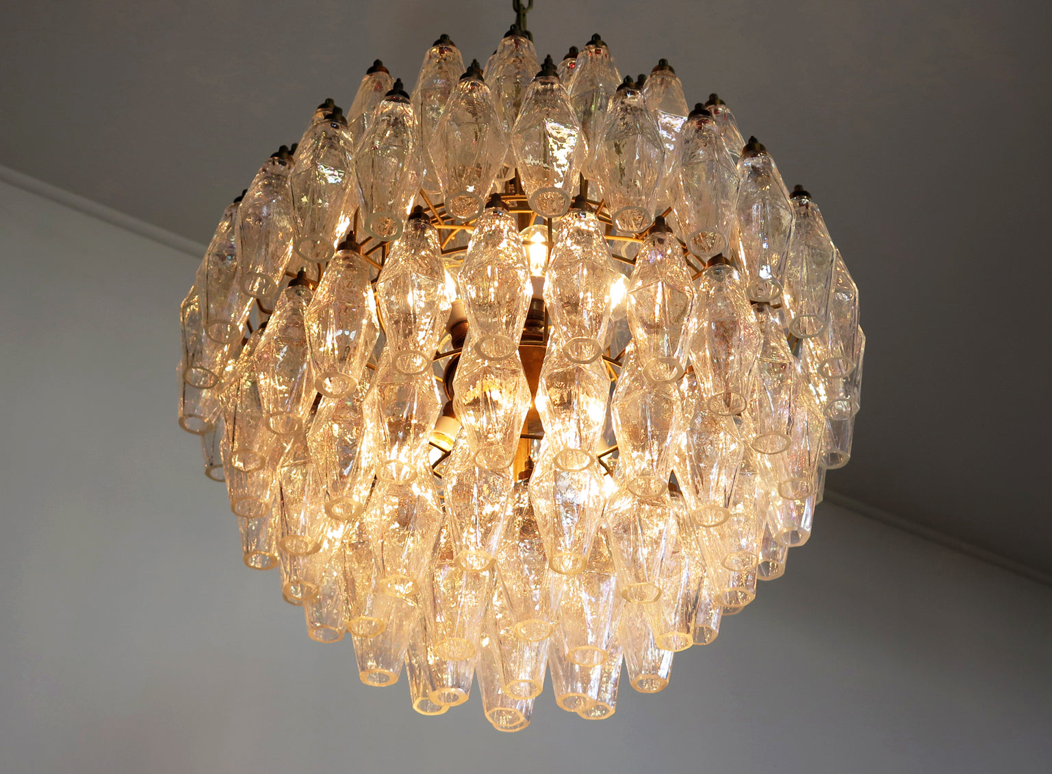 Murano Lysekrone – 140 Irisklare Poliedriglass – detalj 5 – Murano Classics