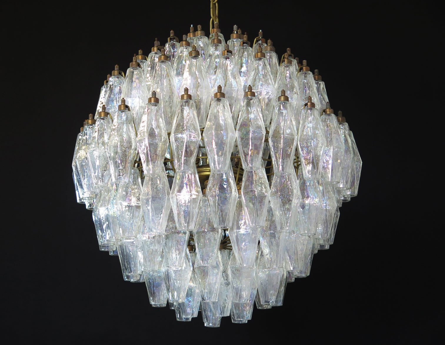 Murano Lysekrone – 140 Irisklare Poliedriglass – detalj 3 – Murano Classics