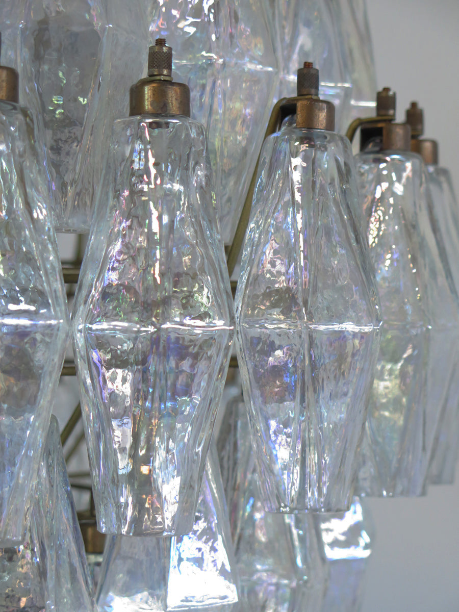 Murano Lysekrone – 140 Irisklare Poliedriglass – detalj 2 – Murano Classics