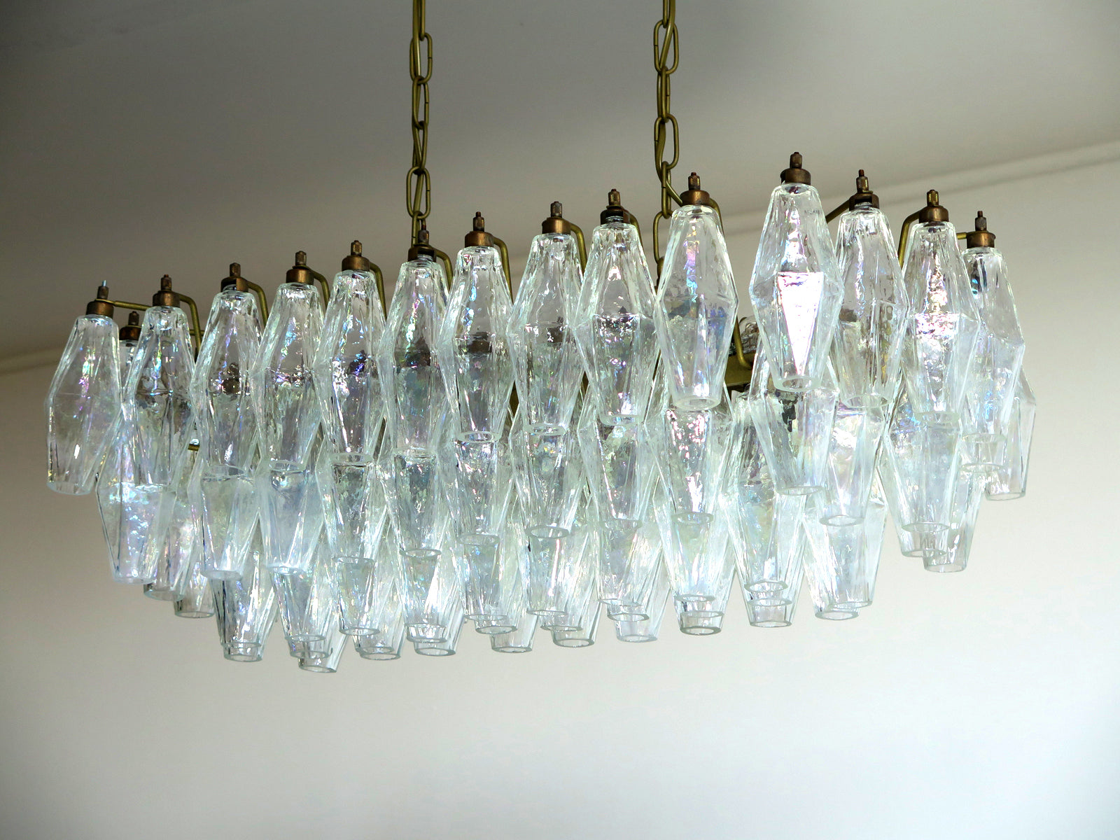Murano Lysekrone – 84 Irisklare Poliedriglass – detalj 2 – Murano Classics