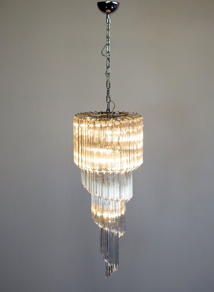 Murano Lysekrone – 86 Klare Prismeglass – Murano Classics
