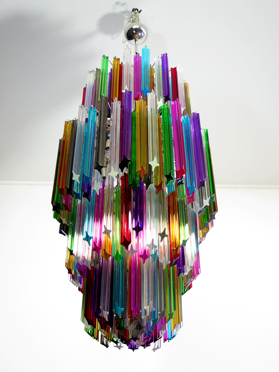 Murano Lysekrone – 242 Multifargede Prismeglass – detalj 5 – Murano Classics