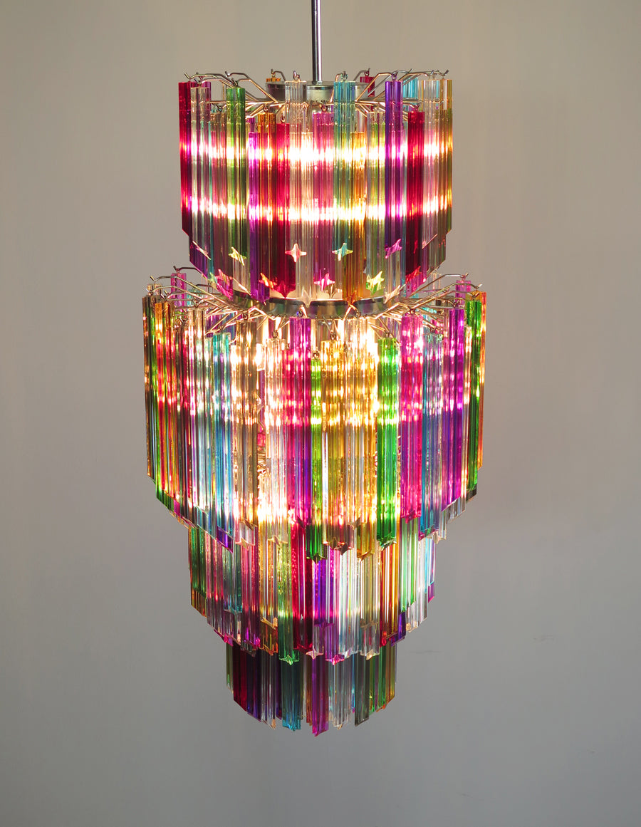 Murano Lysekrone – 242 Multifargede Prismeglass – detalj 6 – Murano Classics