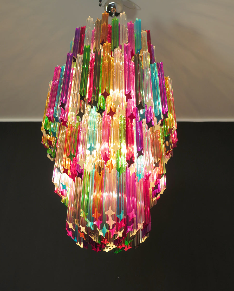 Murano Lysekrone – 242 Multifargede Prismeglass – detalj 4 – Murano Classics