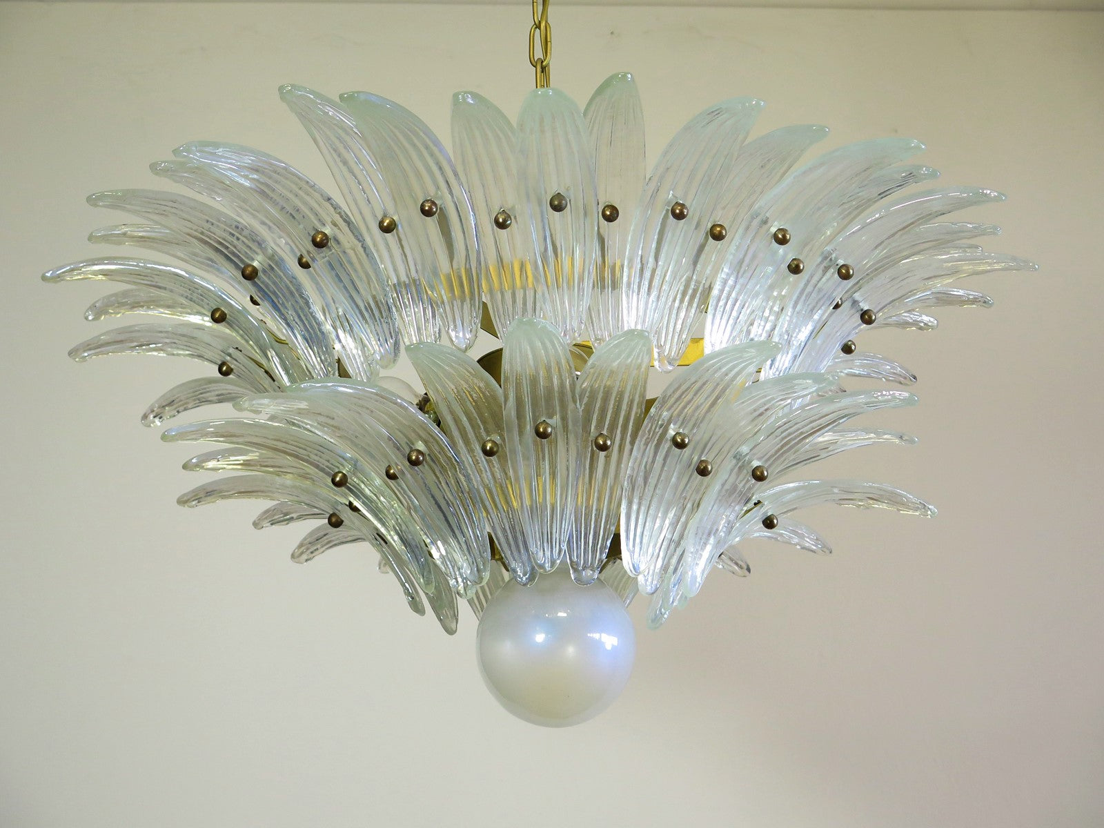 Murano Lysekrone – 58 Irisklare Palmeglass – detalj 7 – Murano Classics
