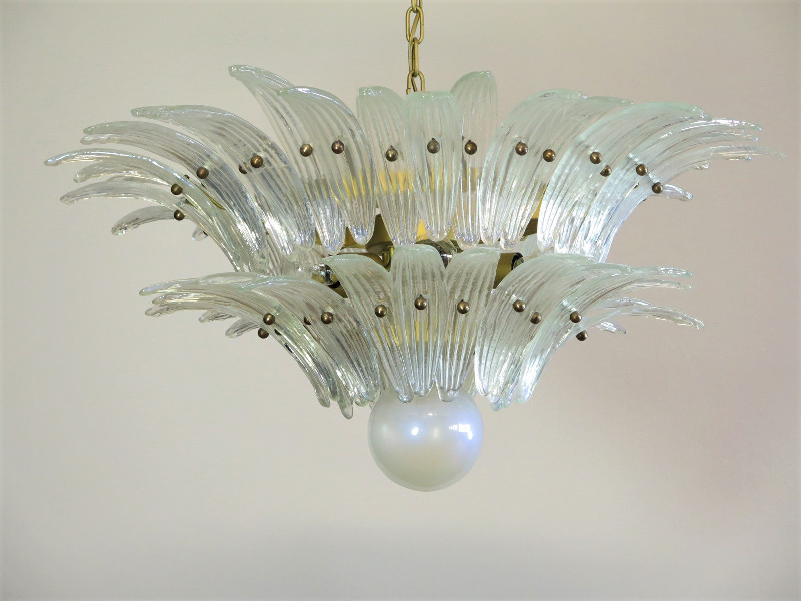 Murano Lysekrone – 58 Irisklare Palmeglass – detalj 5 – Murano Classics