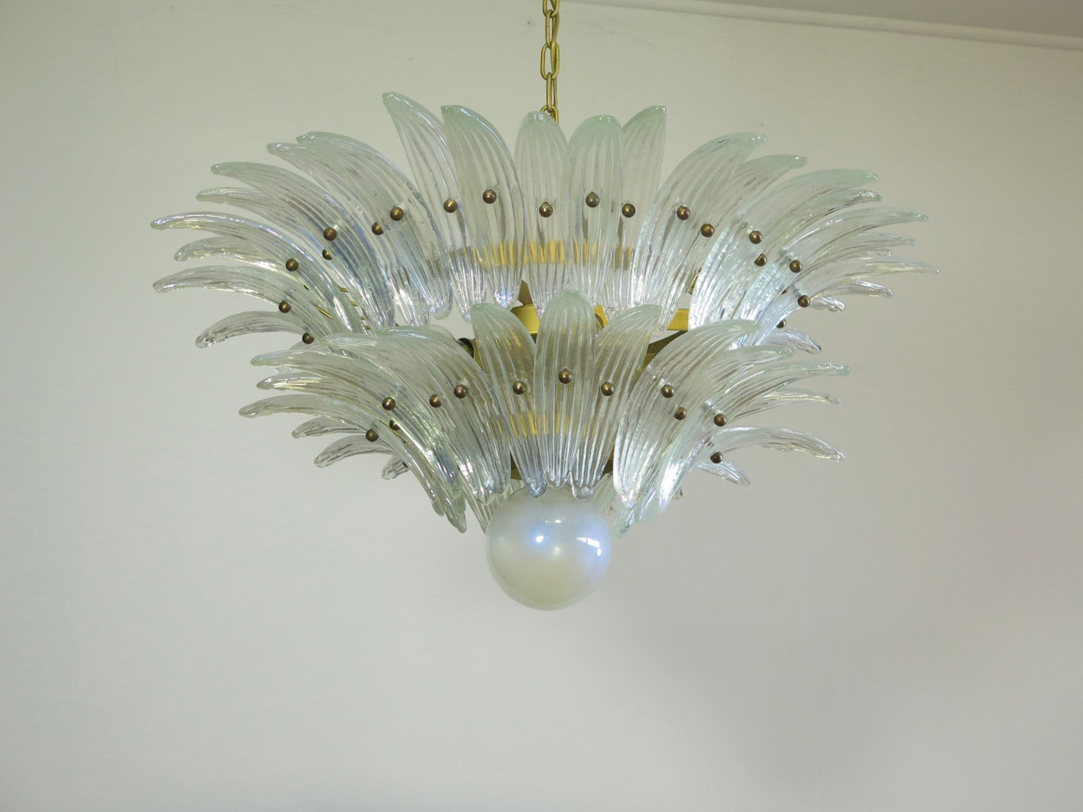 Murano Lysekrone – 58 Irisklare Palmeglass – detalj 2 – Murano Classics