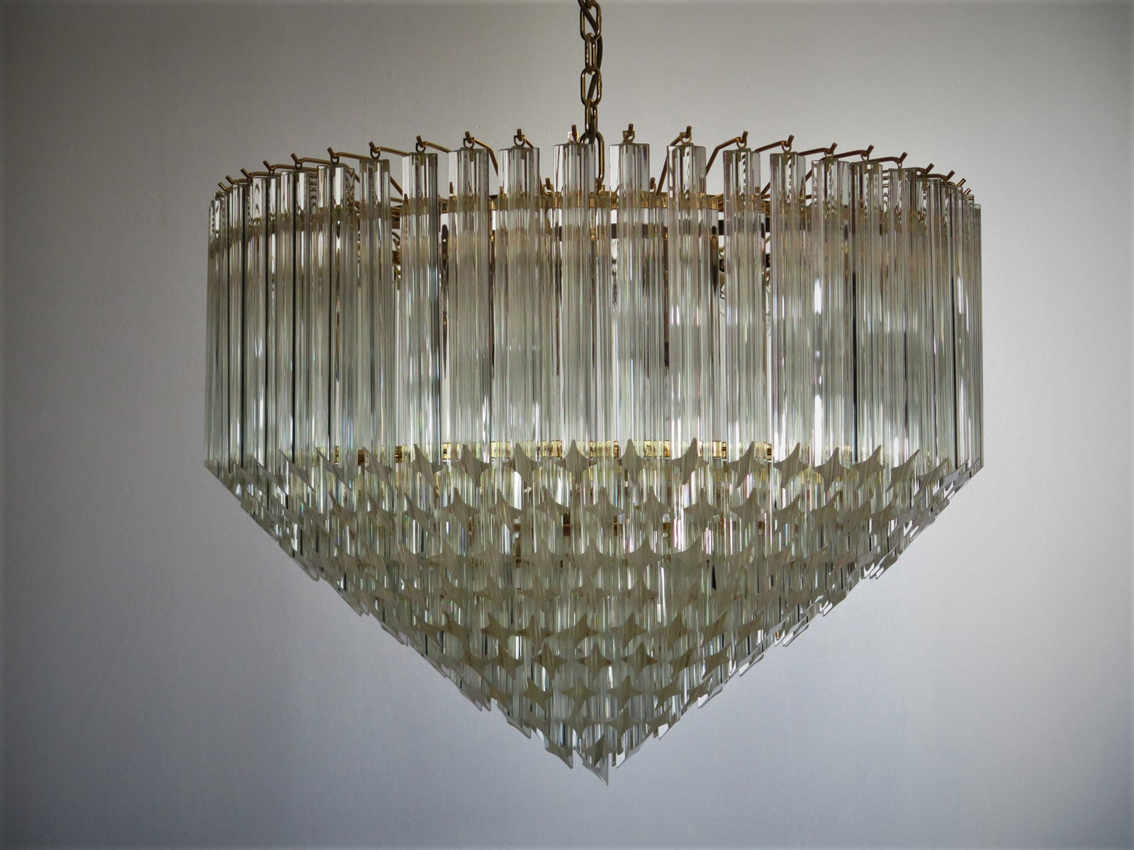 Murano Lysekrone – 265 Klare Prismeglass – Murano Classics