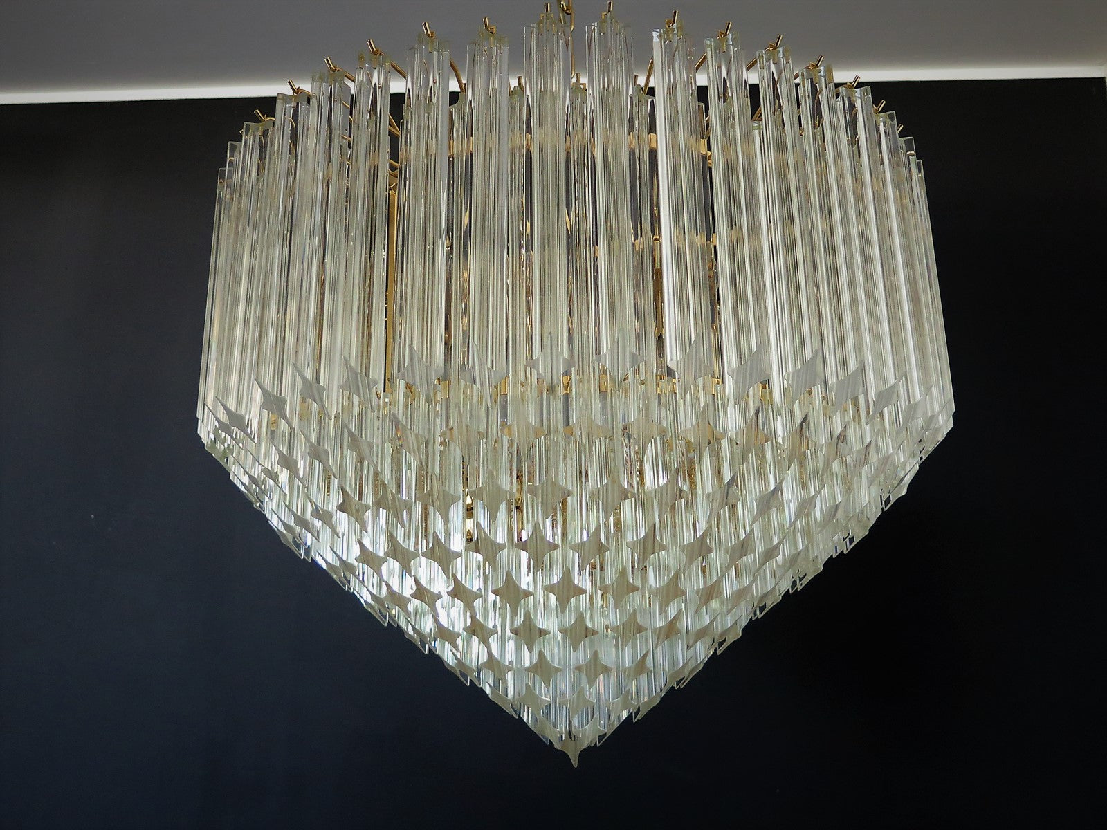 Murano Lysekrone – 265 Klare Prismeglass – detalj 9 – Murano Classics