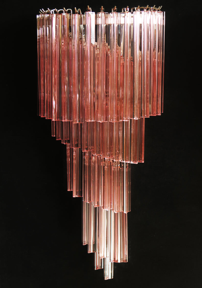 Murano Vegglampe – 41 Rosa Prismeglass – 2 stk – detalj 5 – Murano Classics