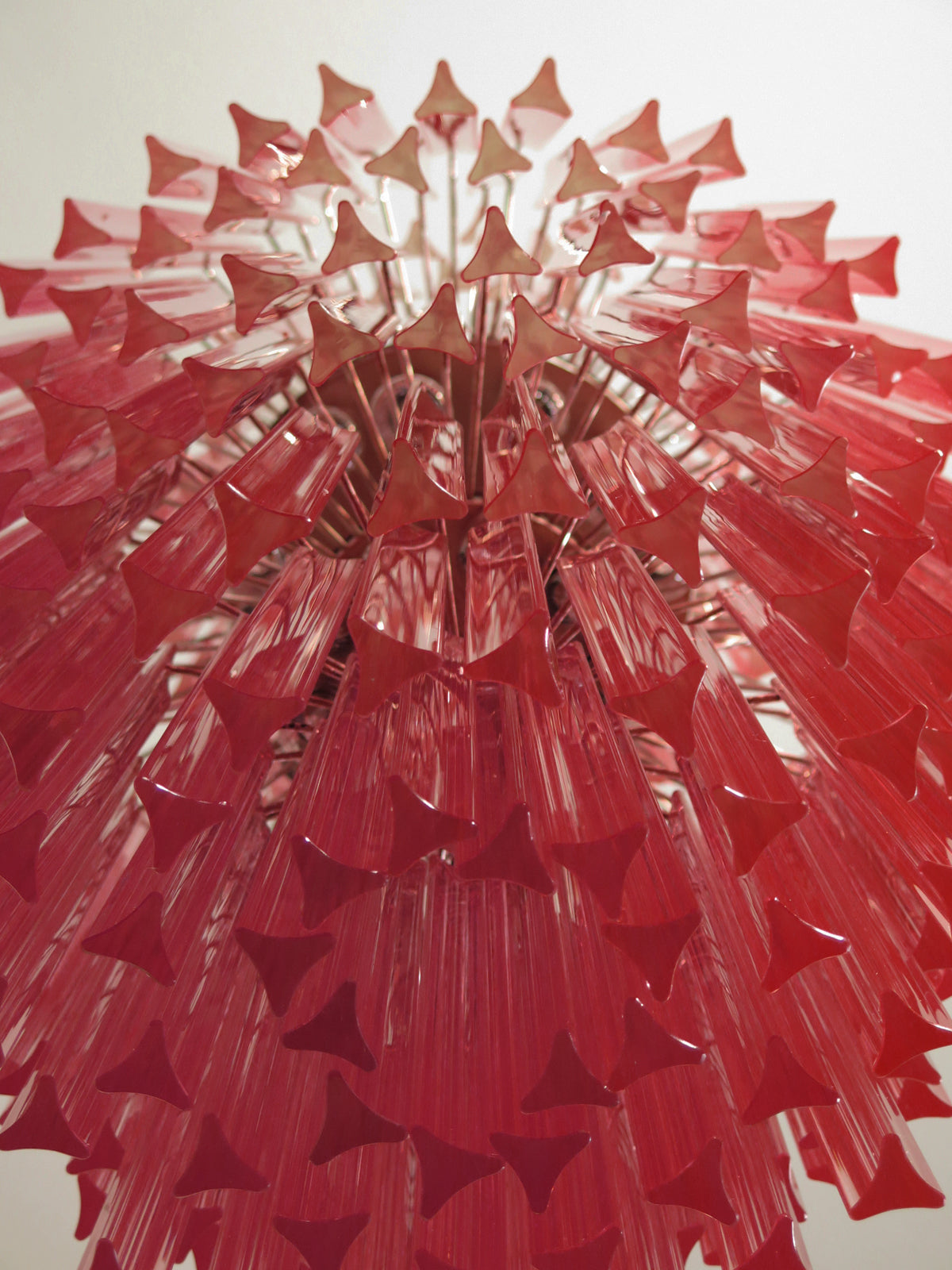 Murano Lysekrone – 242 Rosa Prismeglass – detalj 3 – Murano Classics