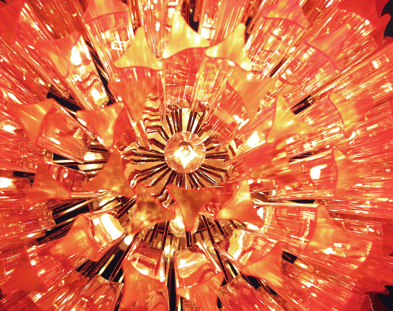 Murano Lysekrone – 184 Rosa Prismeglass – detalj 6 – Murano Classics