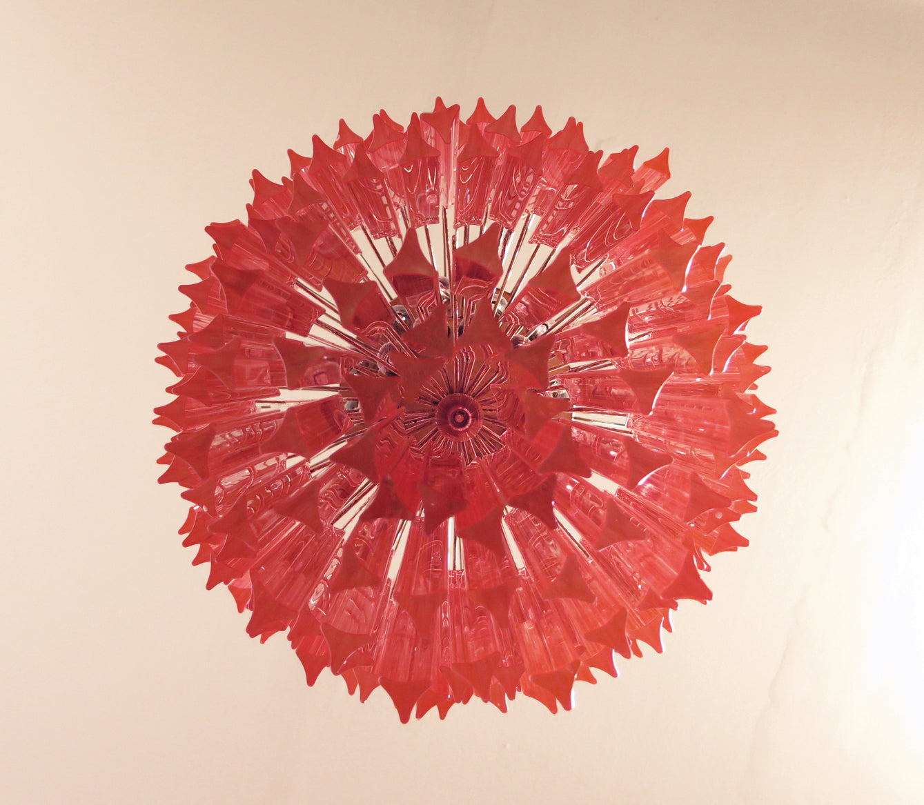 Murano Lysekrone – 184 Rosa Prismeglass – detalj 4 – Murano Classics