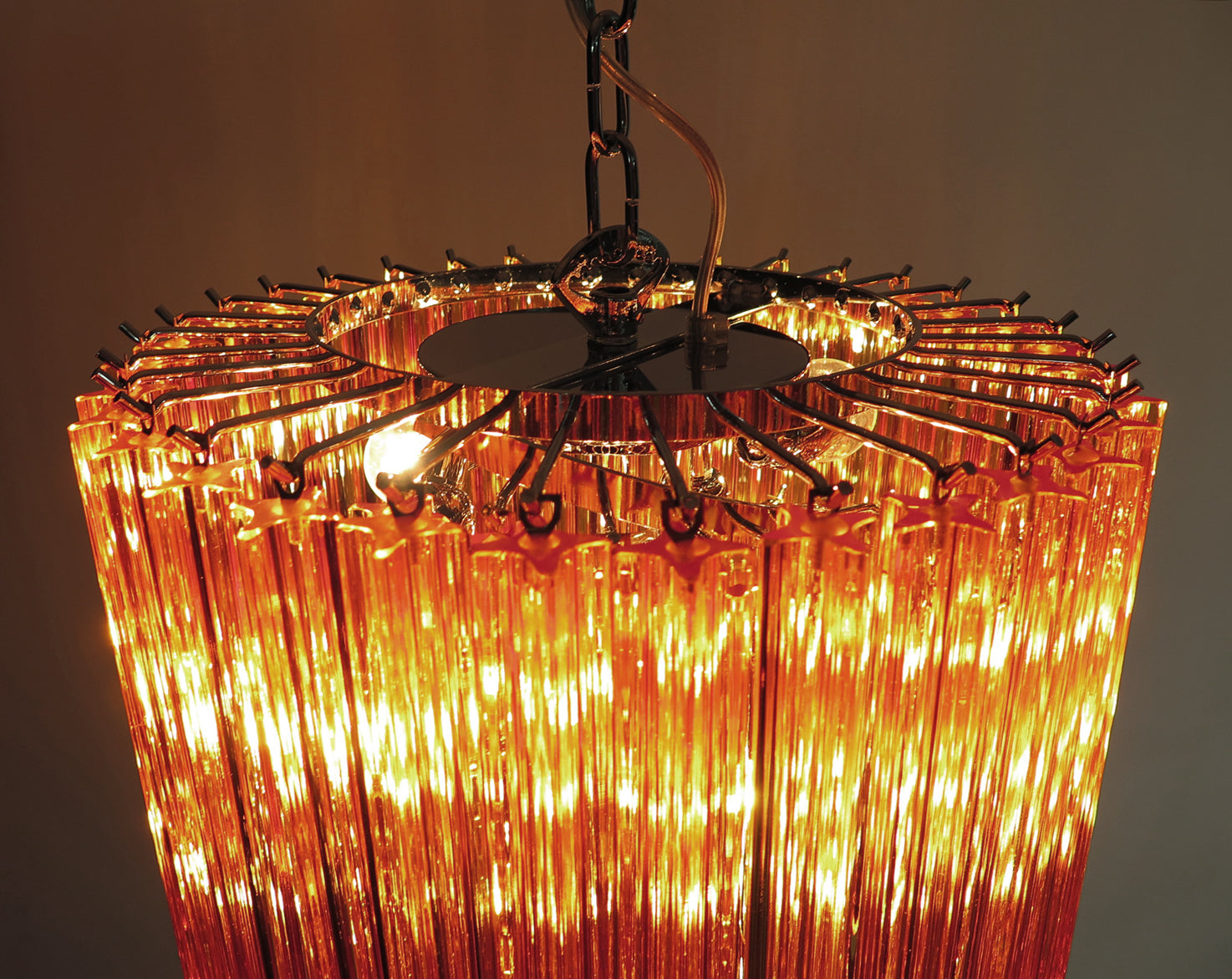 Murano Lysekrone – 86 Gule Prismeglass – detalj 8 – Murano Classics