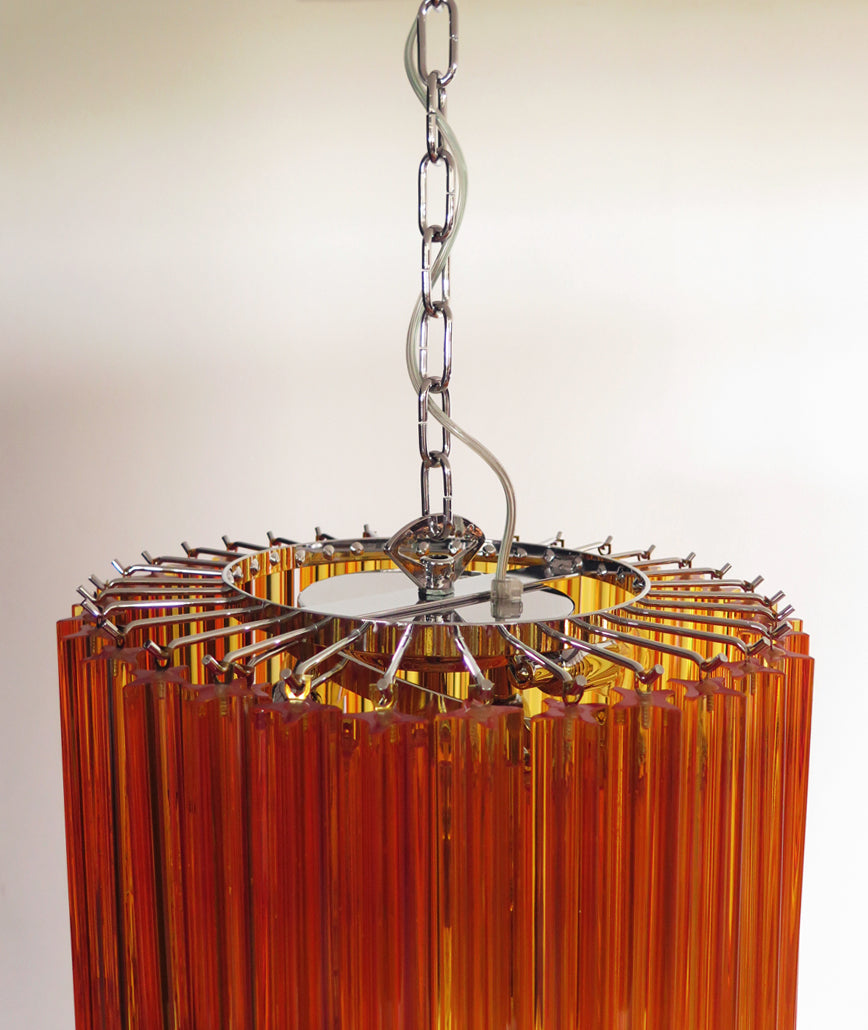 Murano Lysekrone – 86 Gule Prismeglass – detalj 5 – Murano Classics