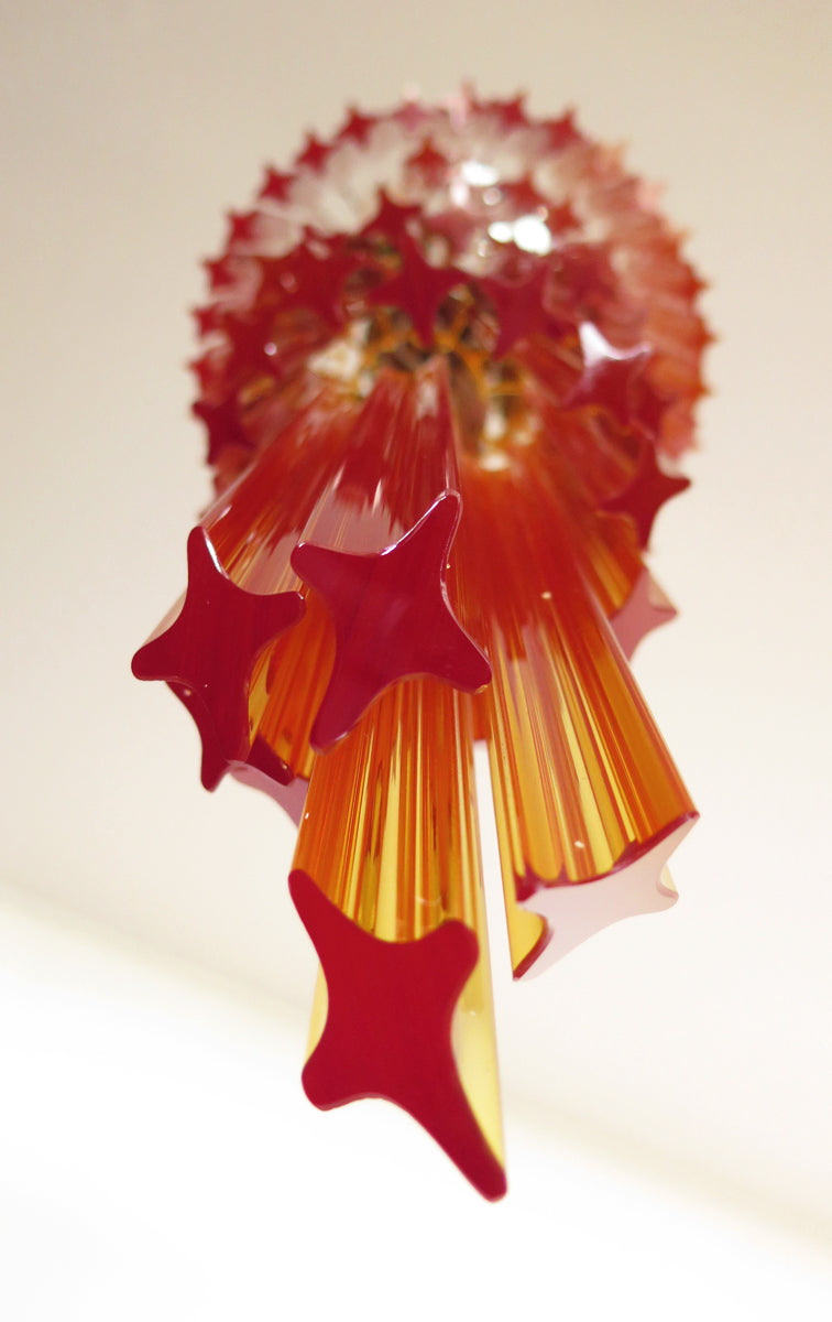 Murano Lysekrone – 86 Gule Prismeglass – detalj 3 – Murano Classics