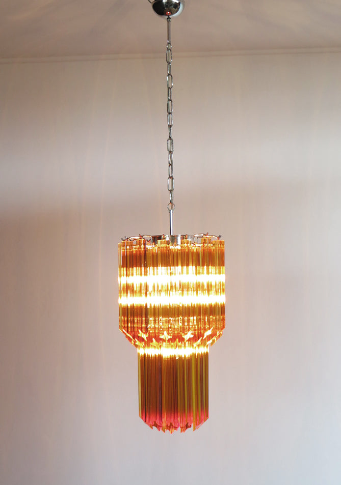 Murano Lysekrone – 46 Gule Prismeglass – detalj 8 – Murano Classics