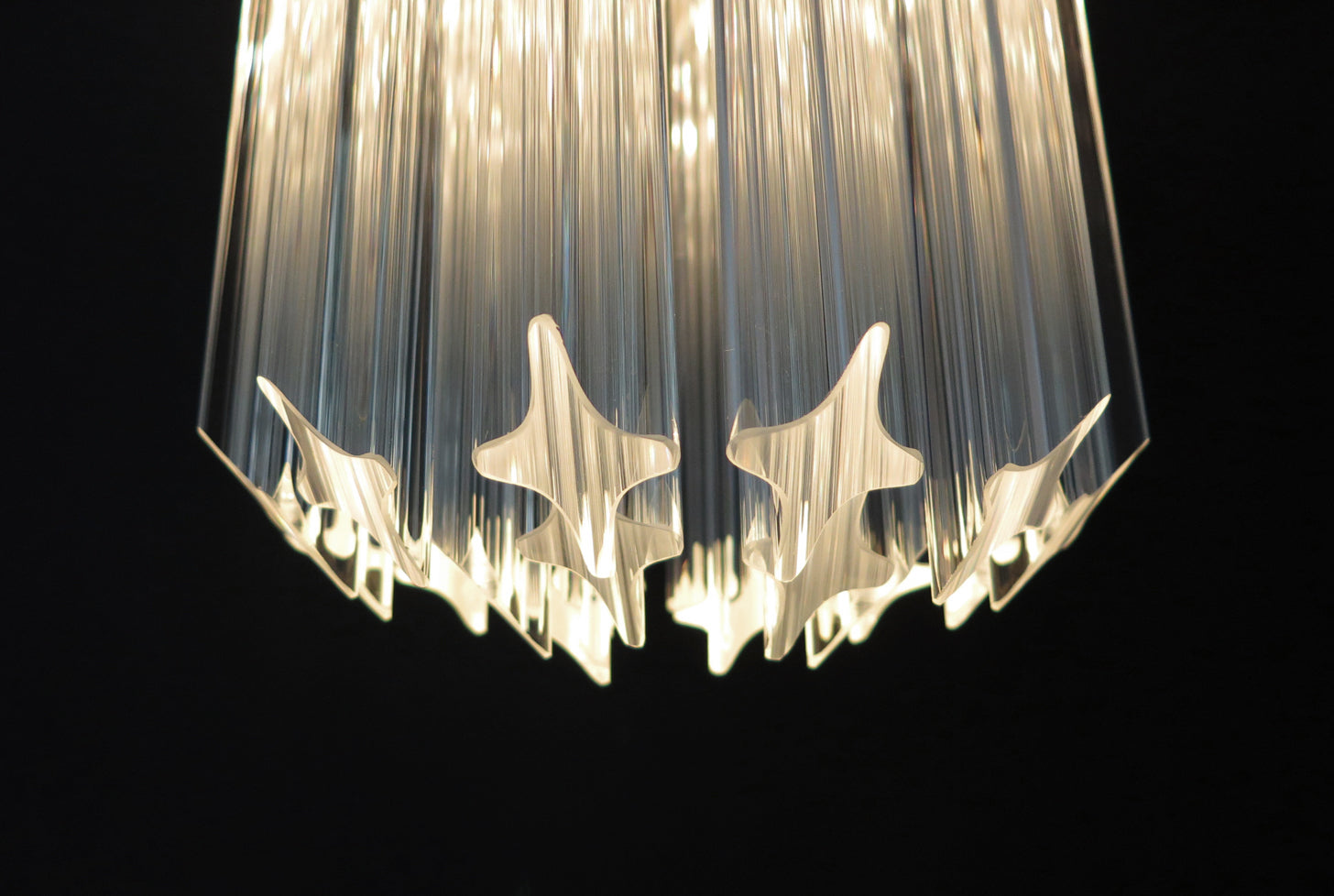 Murano Lysekrone – 46 Klare Prismeglass – detalj 4 – Murano Classics