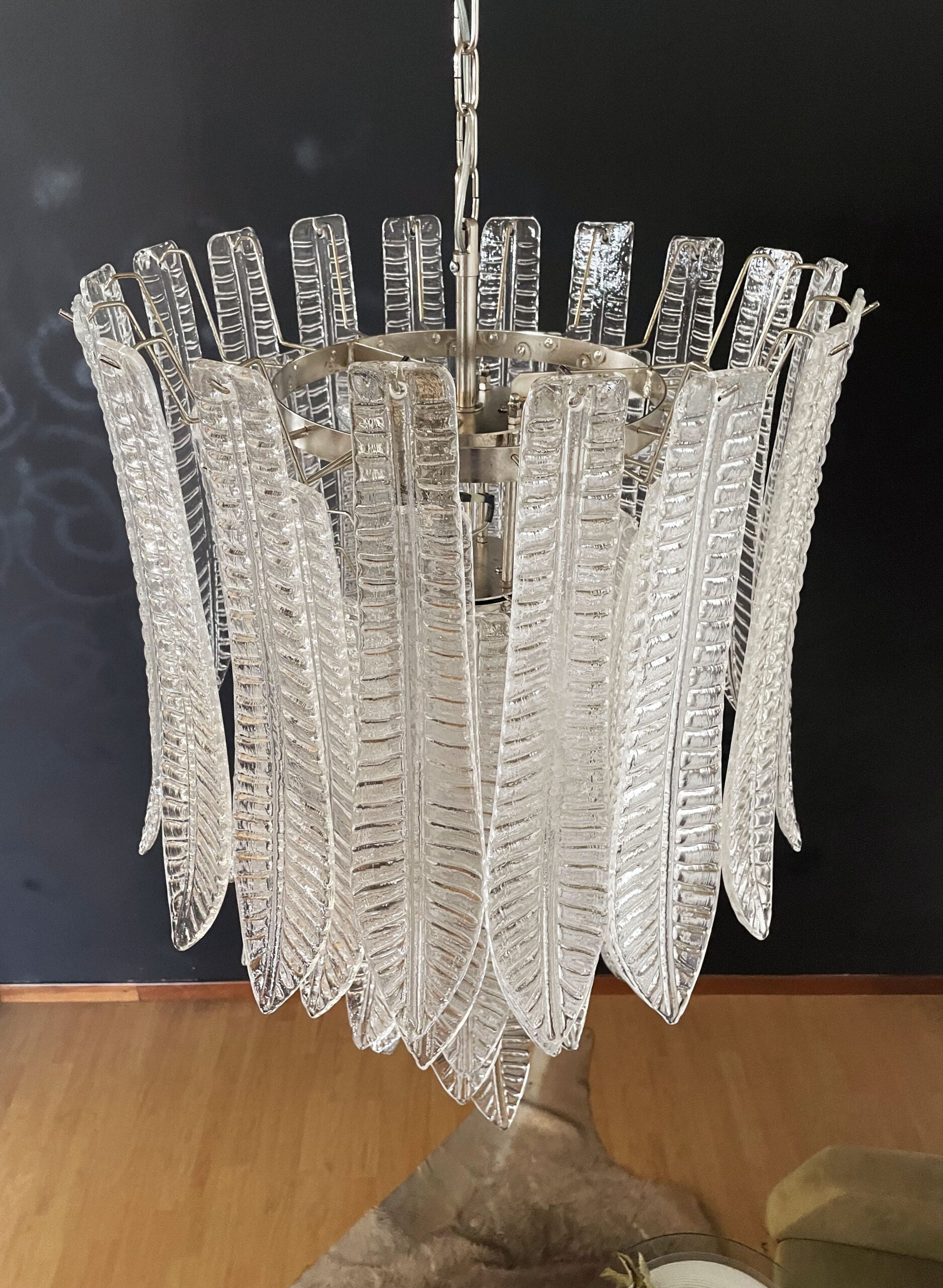 Murano Lysekrone – 52 Klare Felciglass – detalj 4 – Murano Classics