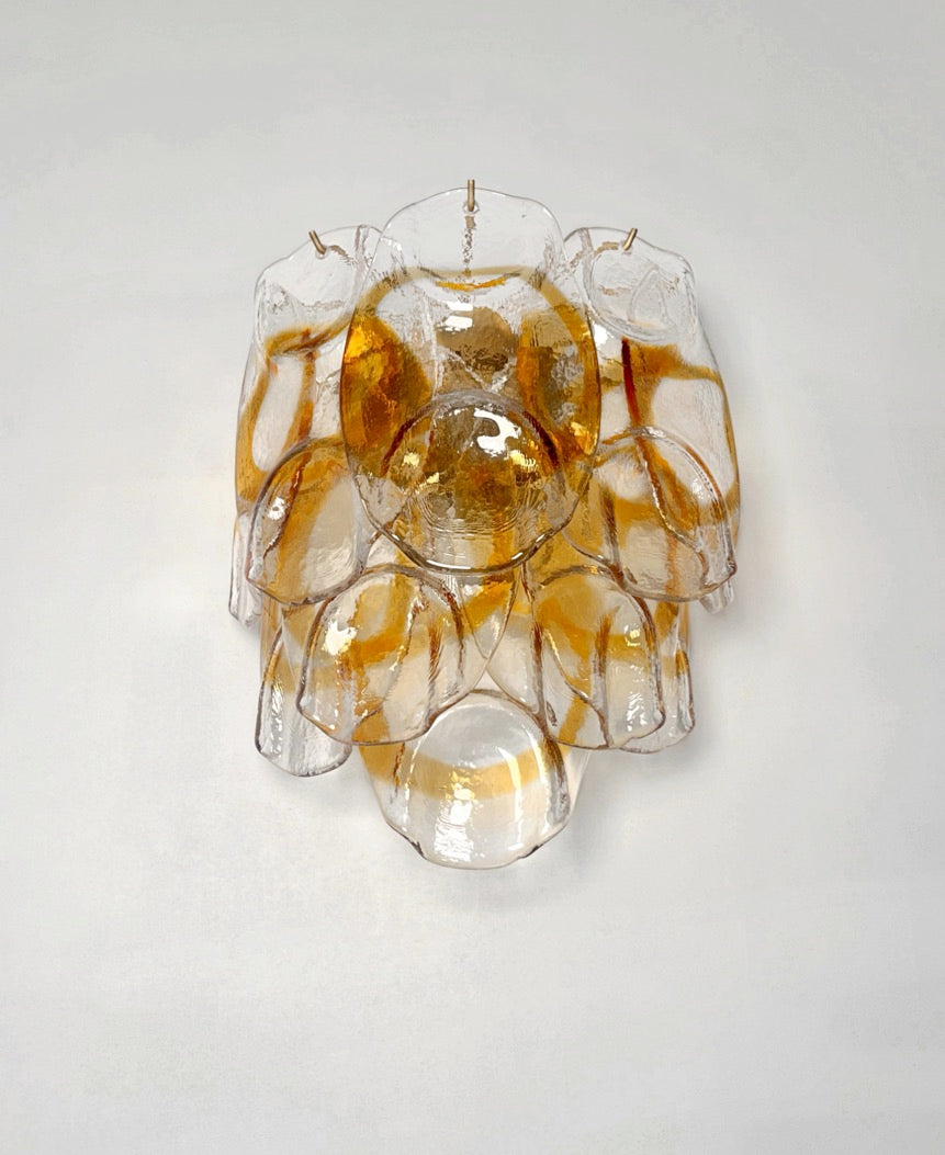 Murano Vegglampe – 10 Hvite Crostoliglass – 2 stk – detalj 11 – Murano Classics