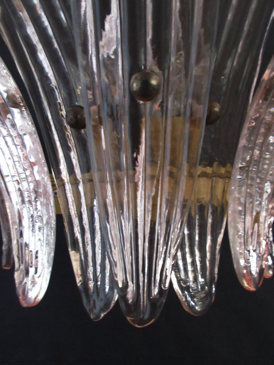 Murano Vegglampe – 9 Rosa Palmeglass – 2 stk – detalj 8 – Murano Classics