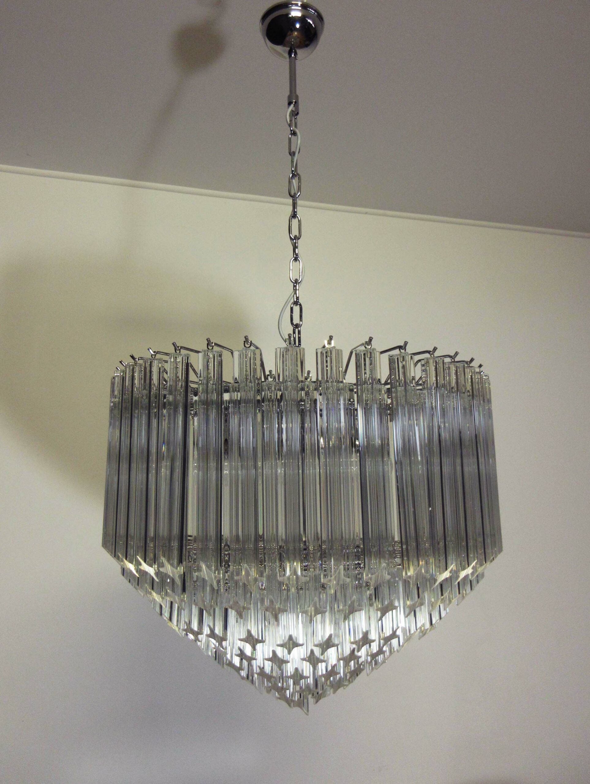 Murano Lysekrone – 163 Klare Prismeglass – detalj 4 – Murano Classics