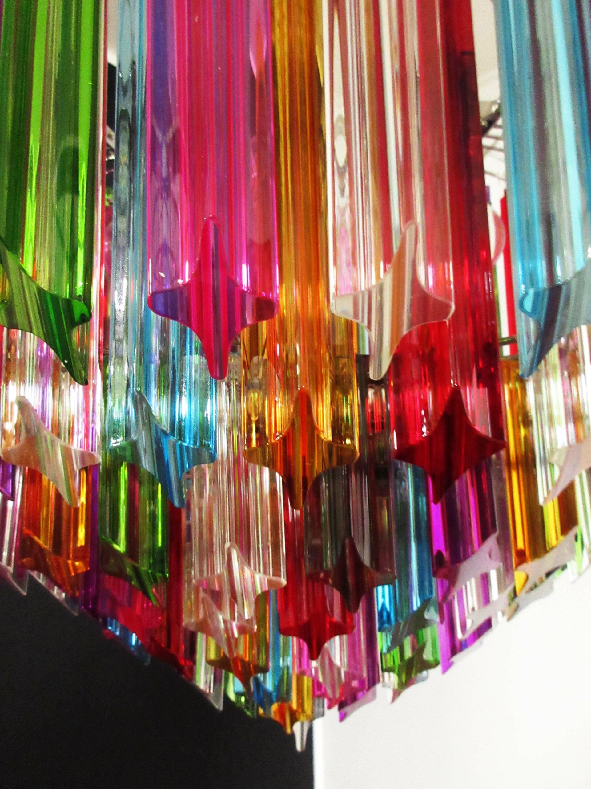 Murano Lysekrone – 163 Multifargede Prismeglass – detalj 6 – Murano Classics