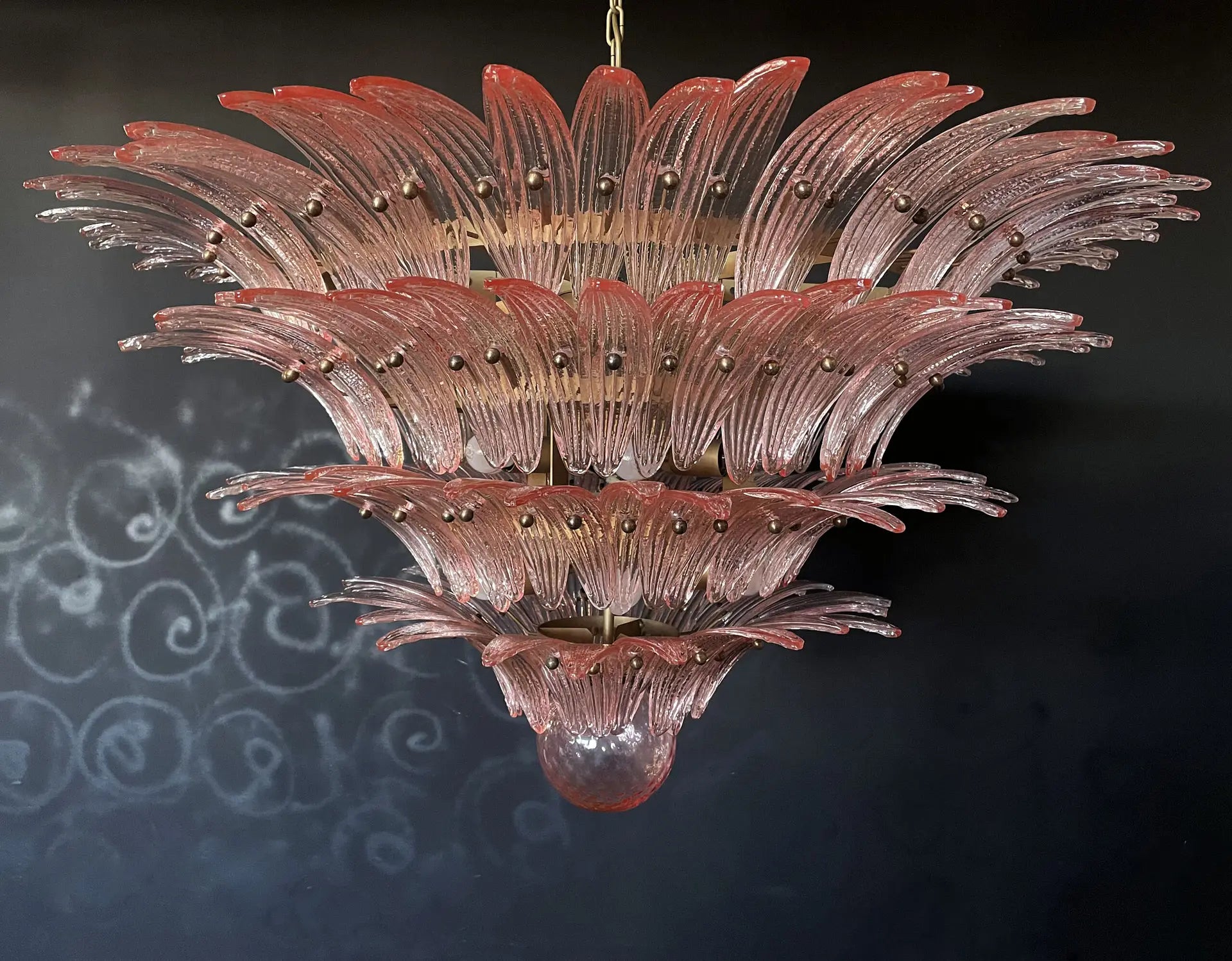 Murano Lysekrone – 163 Rosa Palmeglass – Murano Classics