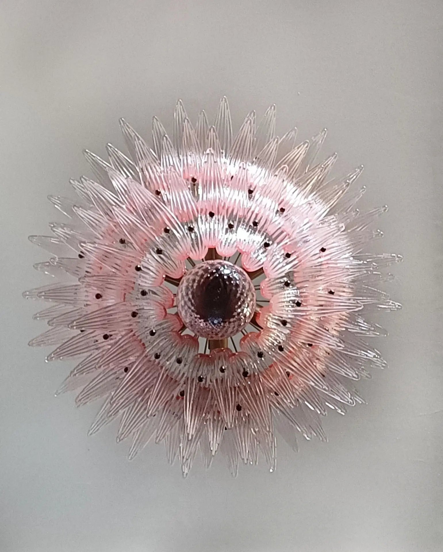 Murano Lysekrone – 104 Rosa Palmeglass – detalj 1 – Murano Classics