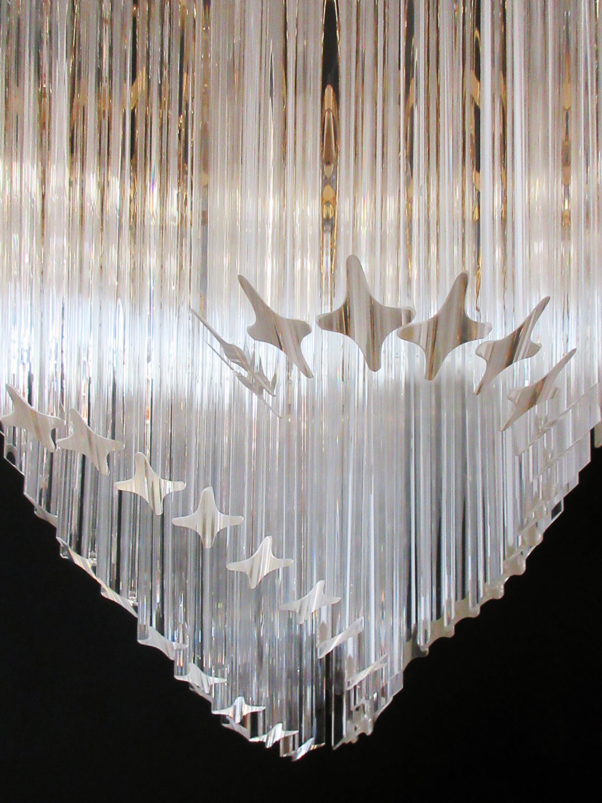 Murano Lysekrone – 114 Klare Prismeglass – detalj 3 – Murano Classics