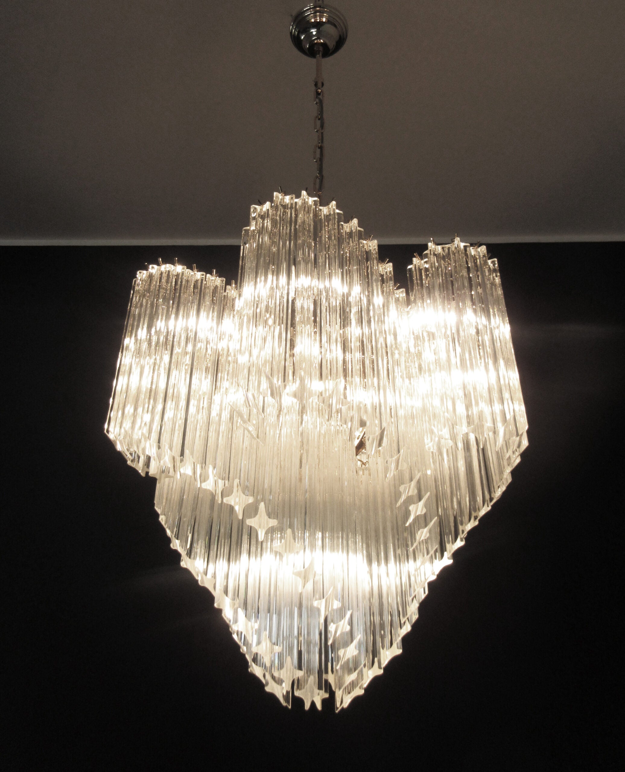 Murano Lysekrone – 114 Klare Prismeglass – detalj 5 – Murano Classics