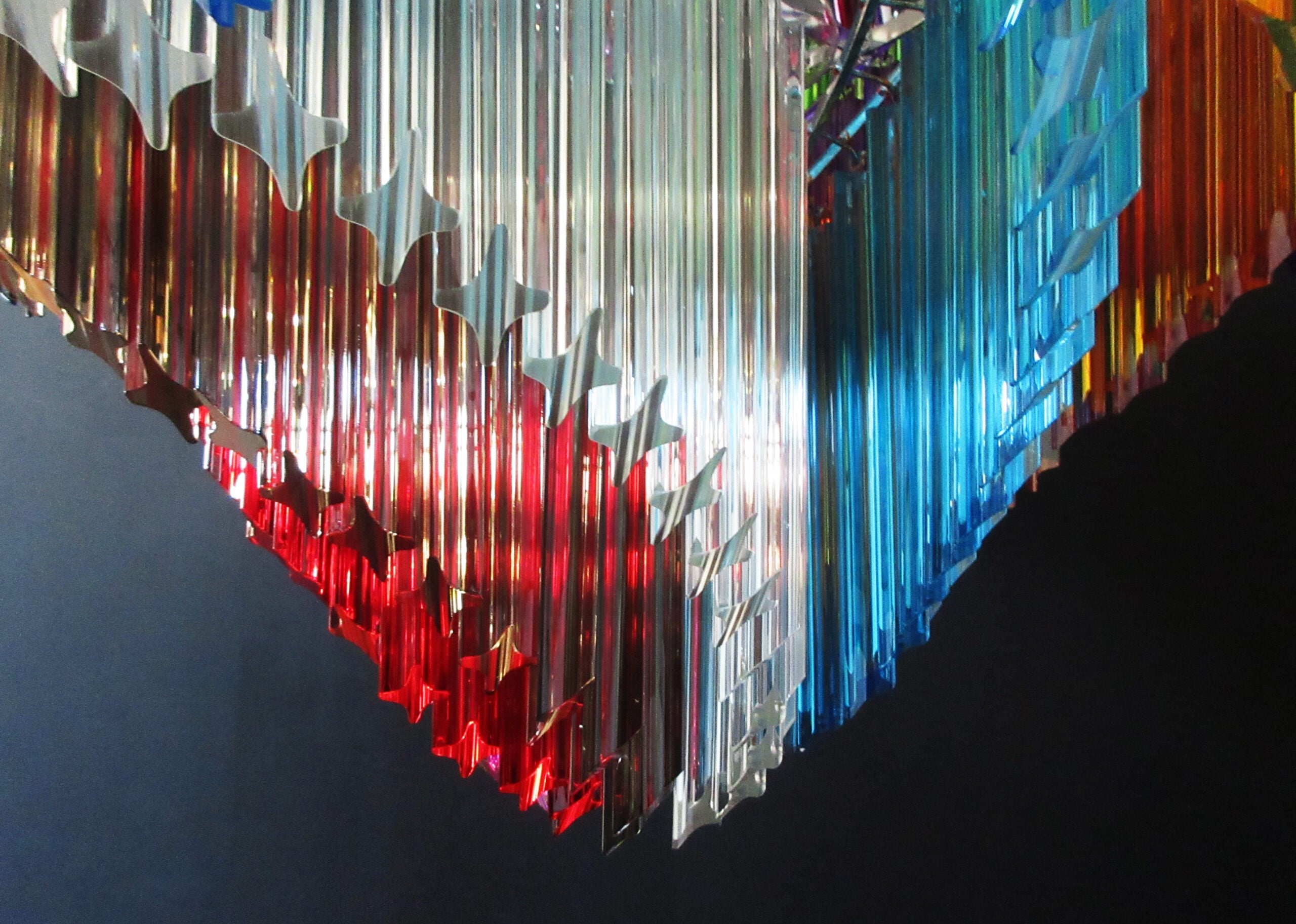 Murano Lysekrone – 200 Multifargede Prismeglass – detalj 4 – Murano Classics