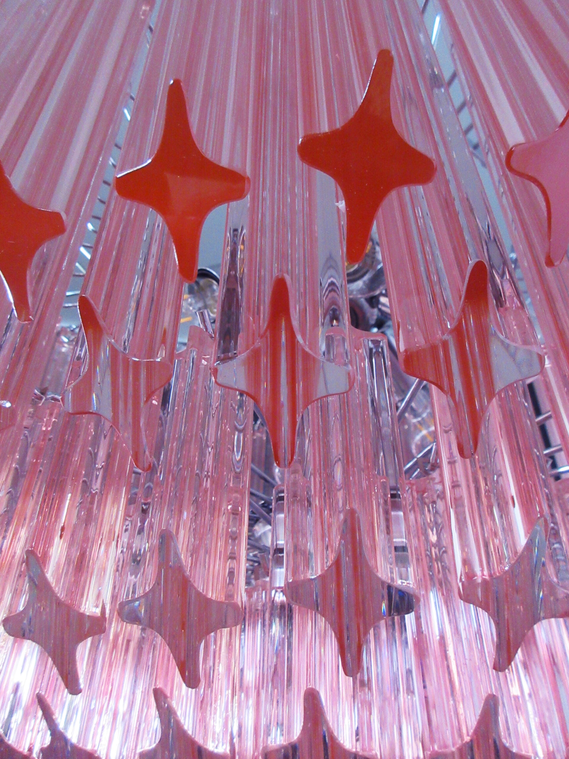 Murano Lysekrone – 163 Rosa Prismeglass – detalj 11 – Murano Classics