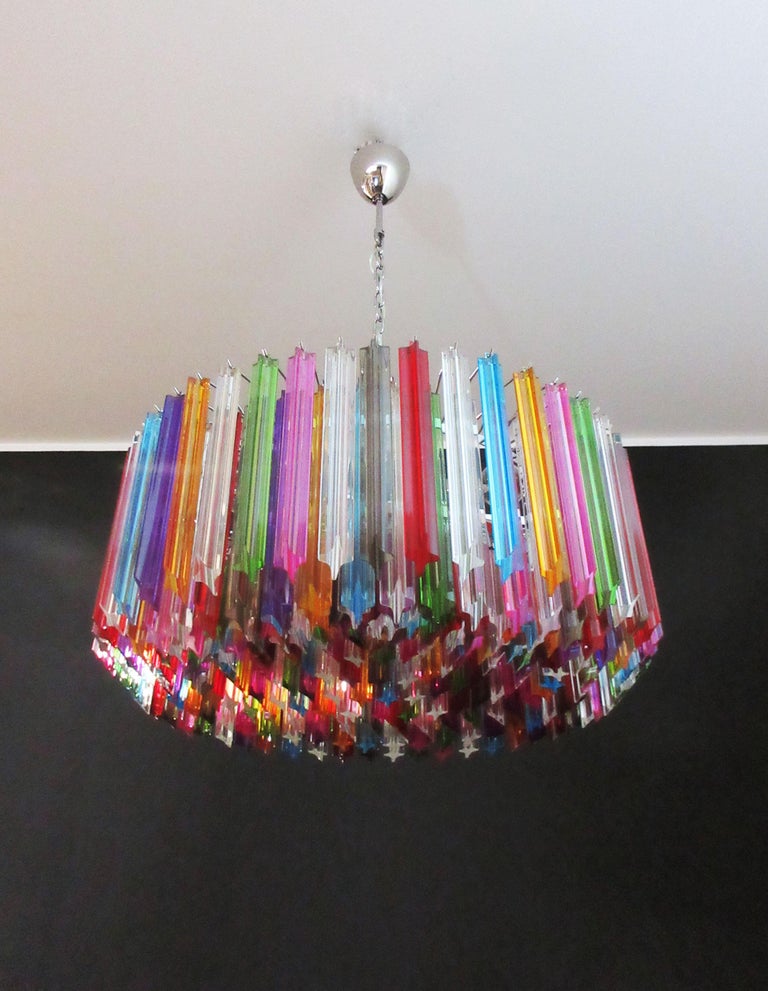 Murano Lysekrone – 265 Multifargede Prismeglass – detalj 3 – Murano Classics