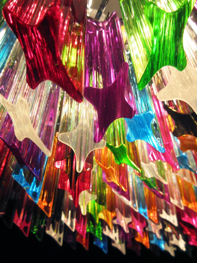Murano Lysekrone – 265 Multifargede Prismeglass – detalj 5 – Murano Classics