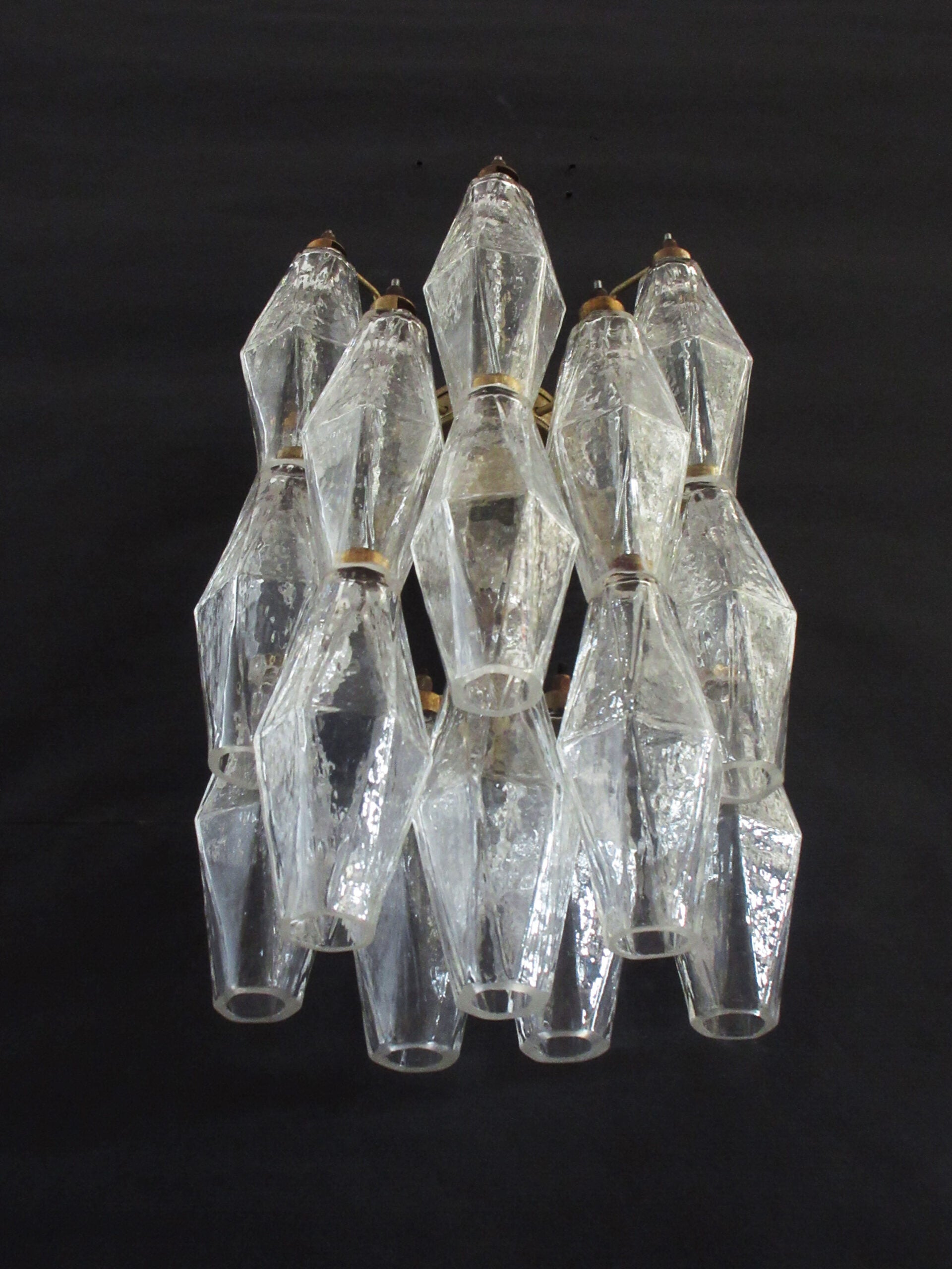 Murano Vegglampe – 16 Klare Poliedriglass – 2 stk – detalj 5 – Murano Classics
