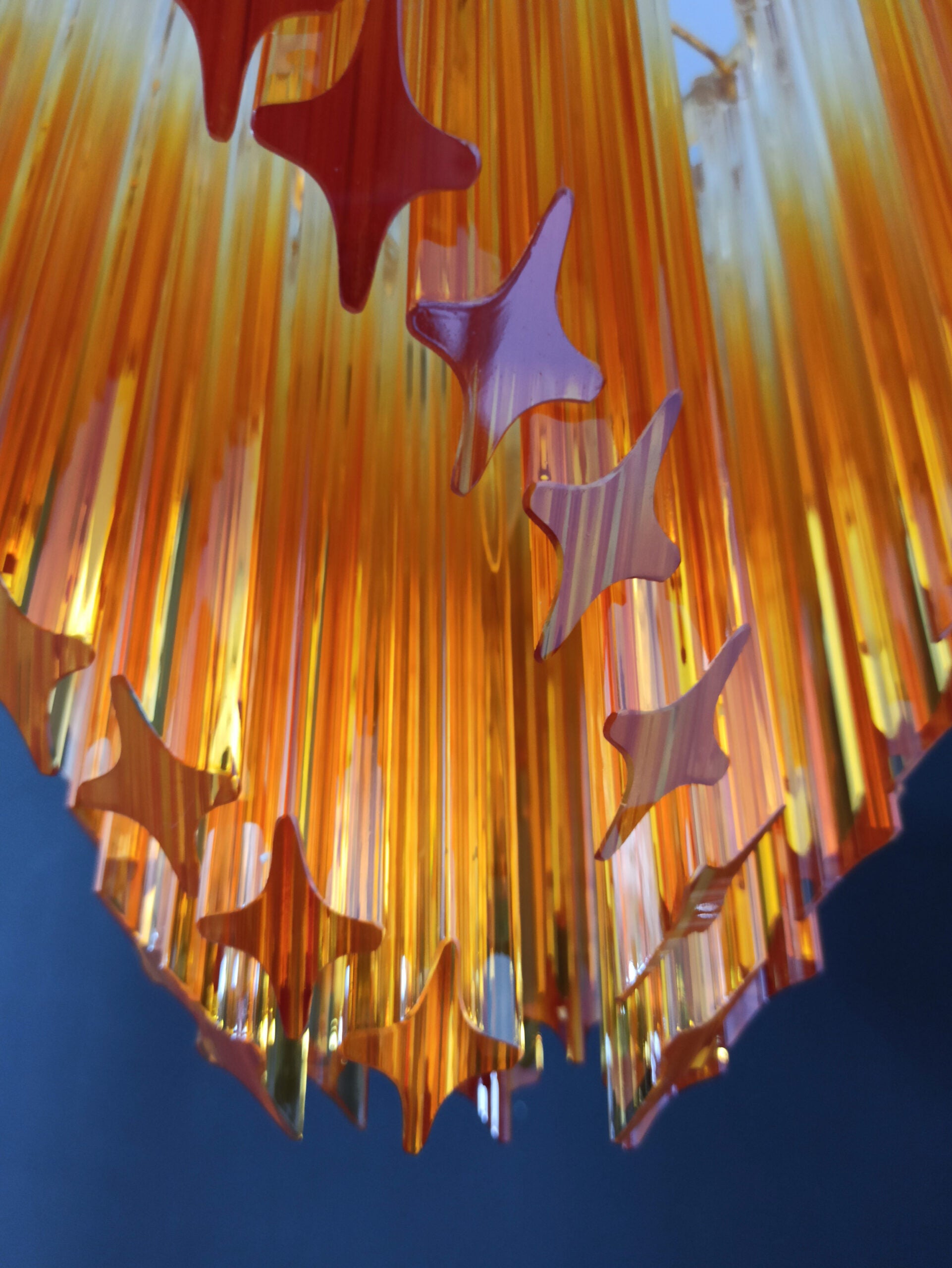 Murano Lysekrone – 114 Gradvis Gule Prismeglass – detalj 5 – Murano Classics