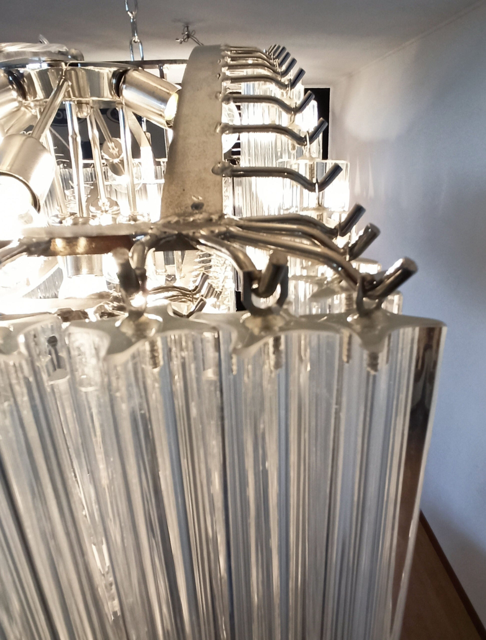 Murano Lysekrone – 292 Klare Prismeglass – detalj 8 – Murano Classics