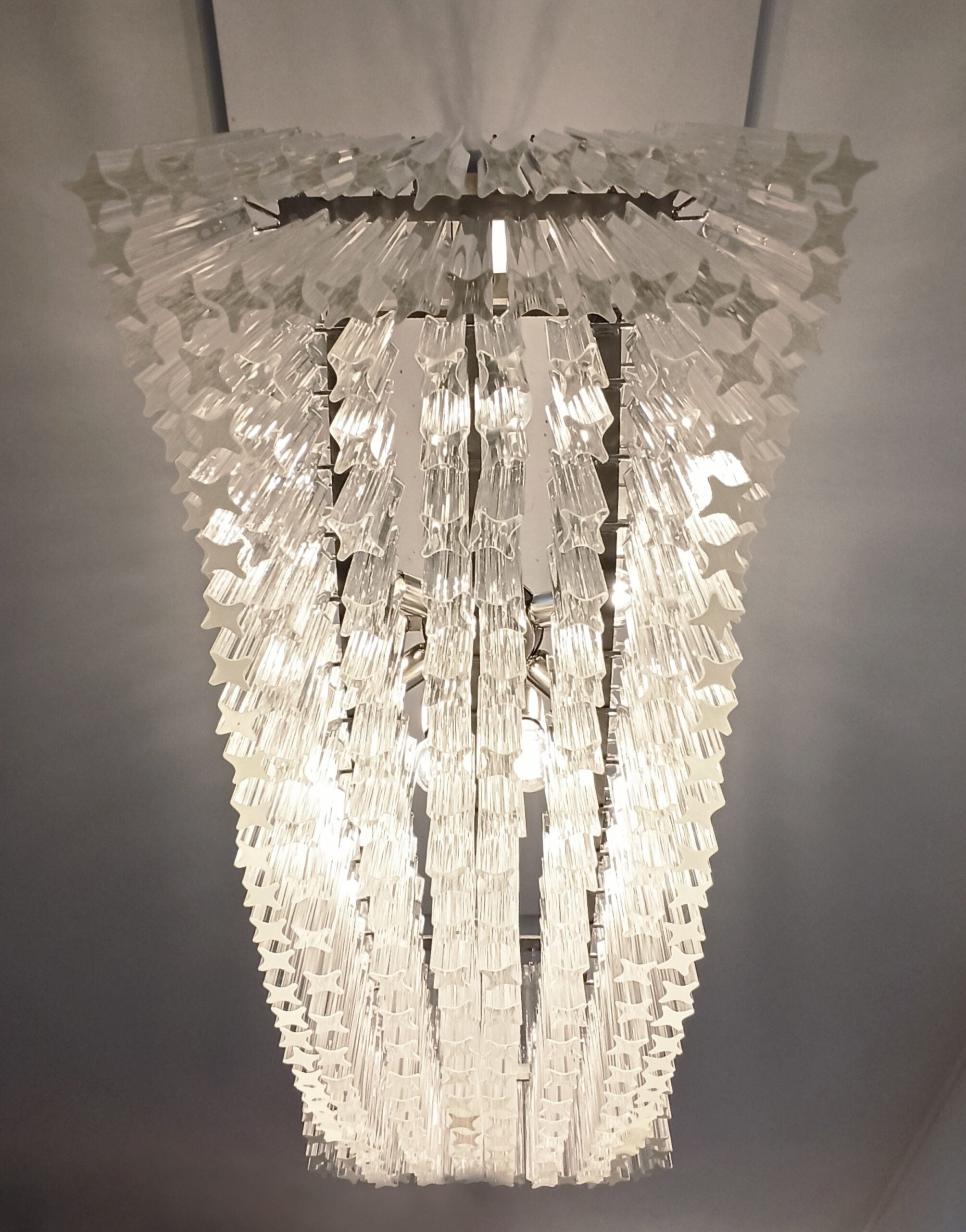Murano Lysekrone – 292 Klare Prismeglass – detalj 6 – Murano Classics