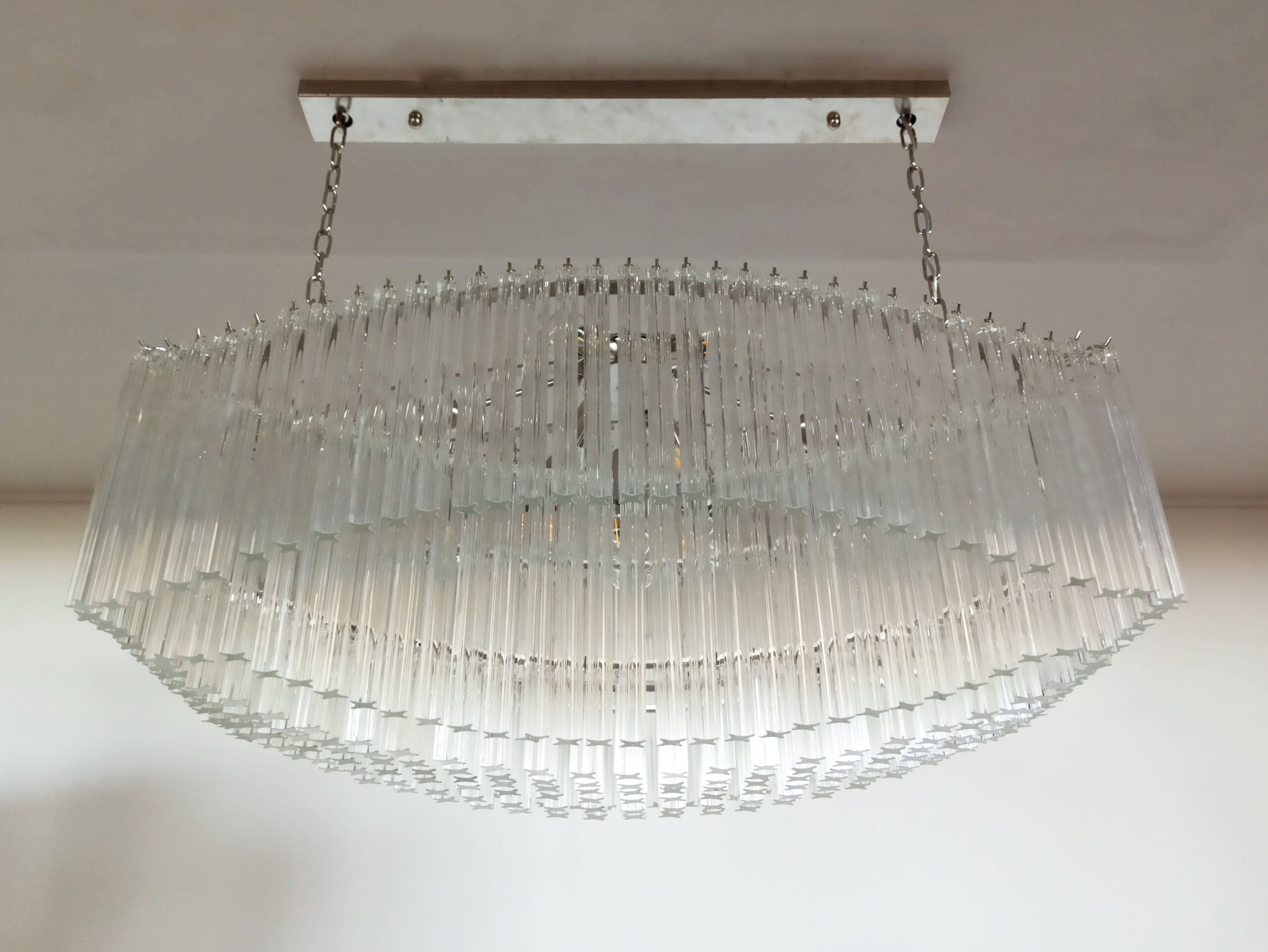 Murano Lysekrone – 292 Klare Prismeglass – detalj 2 – Murano Classics