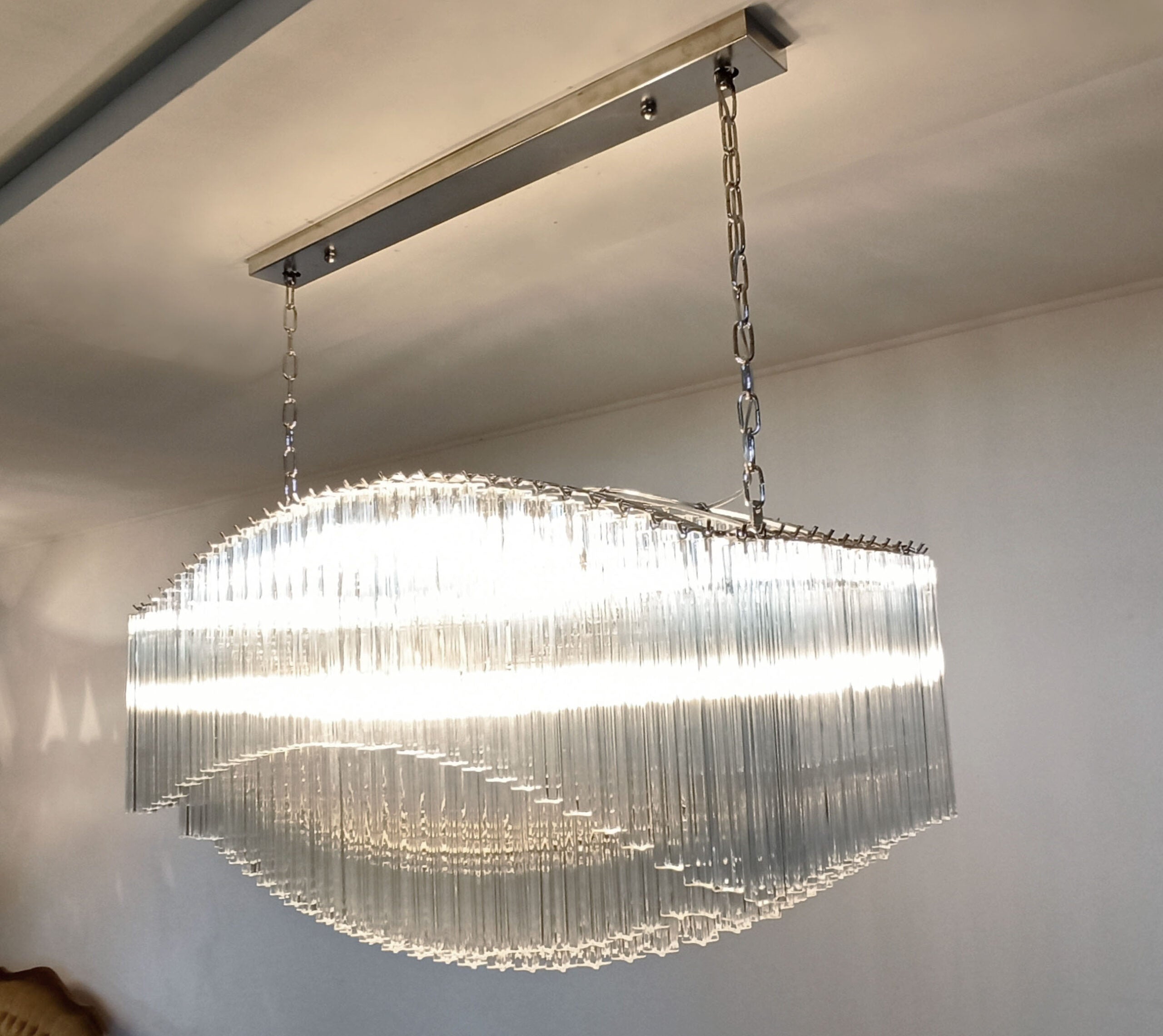 Murano Lysekrone – 292 Klare Prismeglass – detalj 4 – Murano Classics