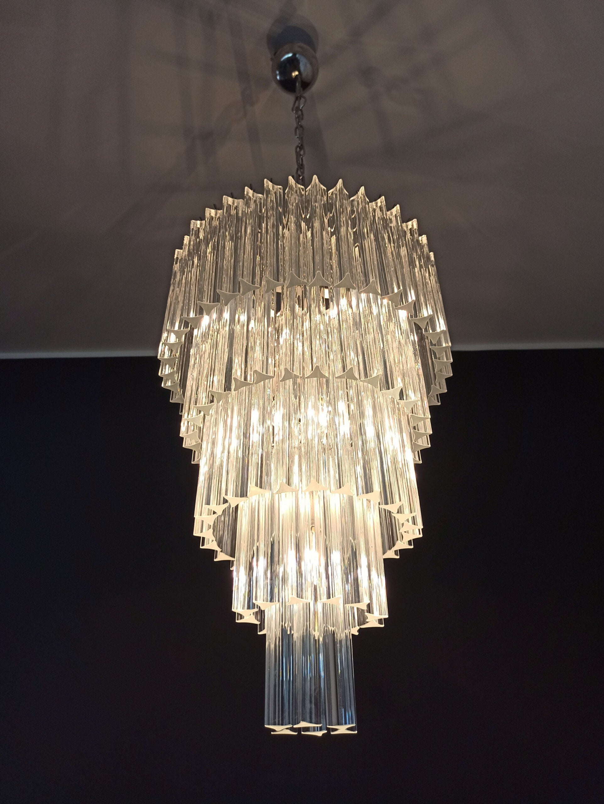 Murano Lysekrone – 111 Klare Prismeglass – detalj 2 – Murano Classics