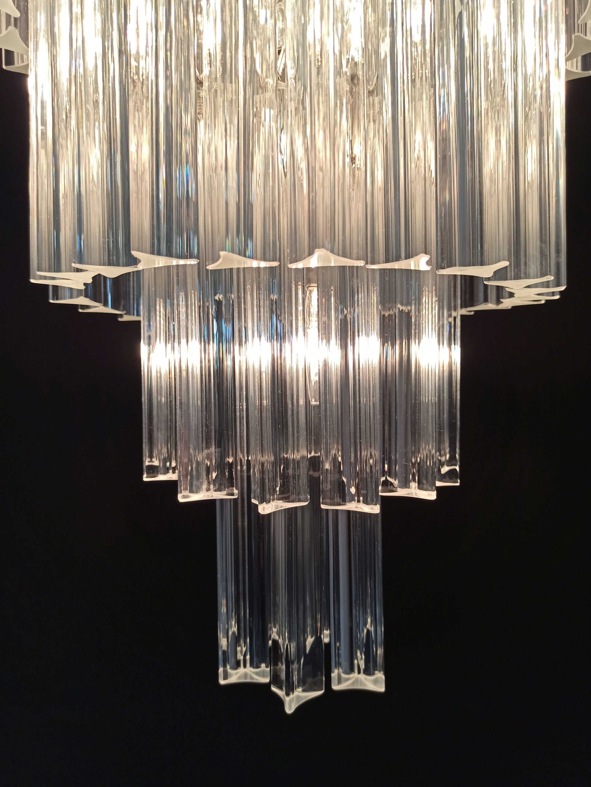 Murano Lysekrone – 111 Klare Prismeglass – detalj 4 – Murano Classics