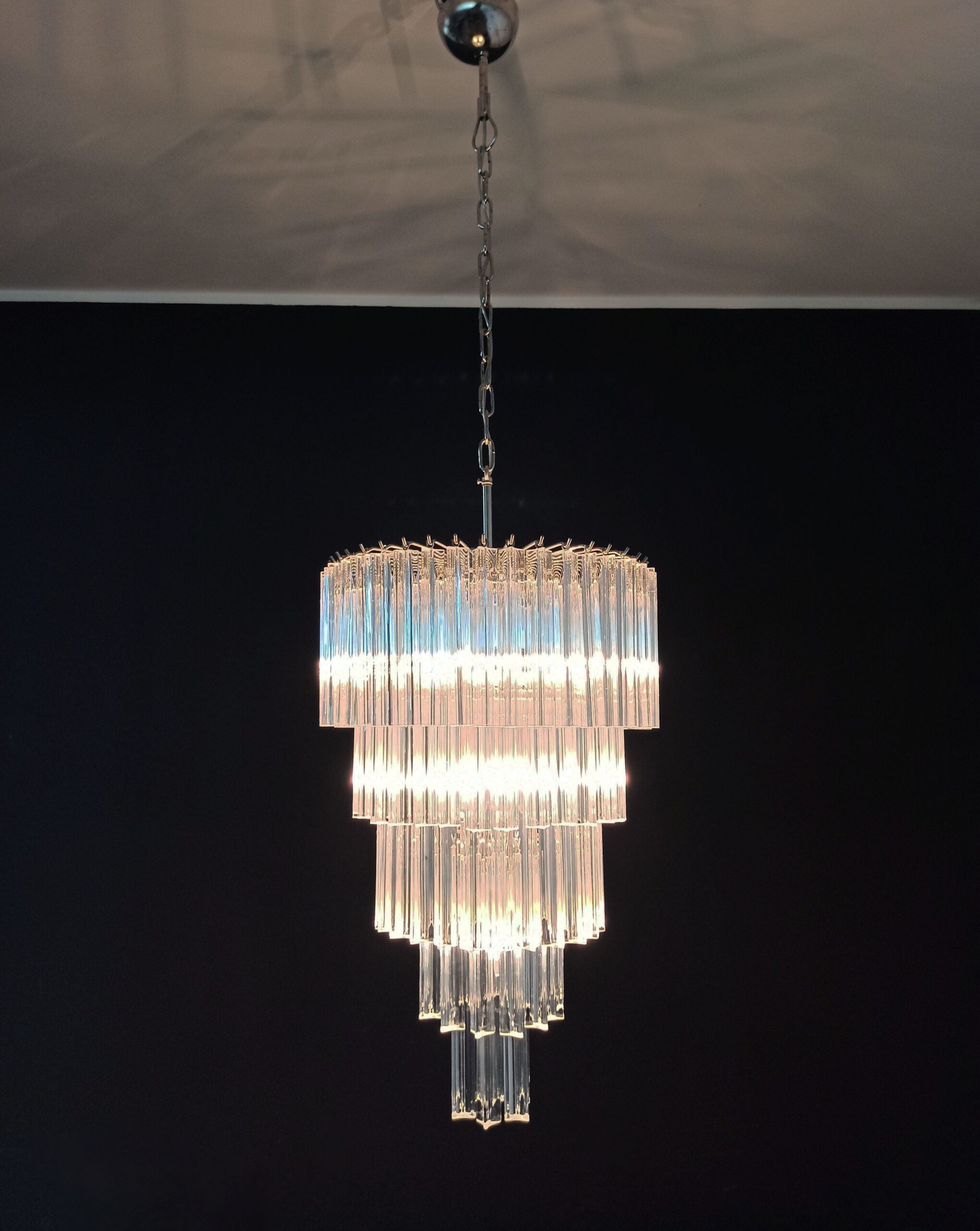 Murano Lysekrone – 111 Klare Prismeglass – detalj 7 – Murano Classics