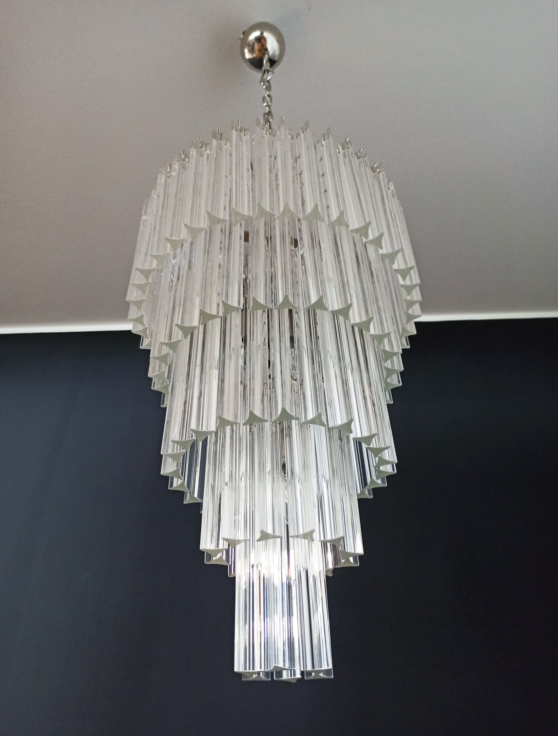 Murano Lysekrone – 111 Klare Prismeglass – detalj 5 – Murano Classics