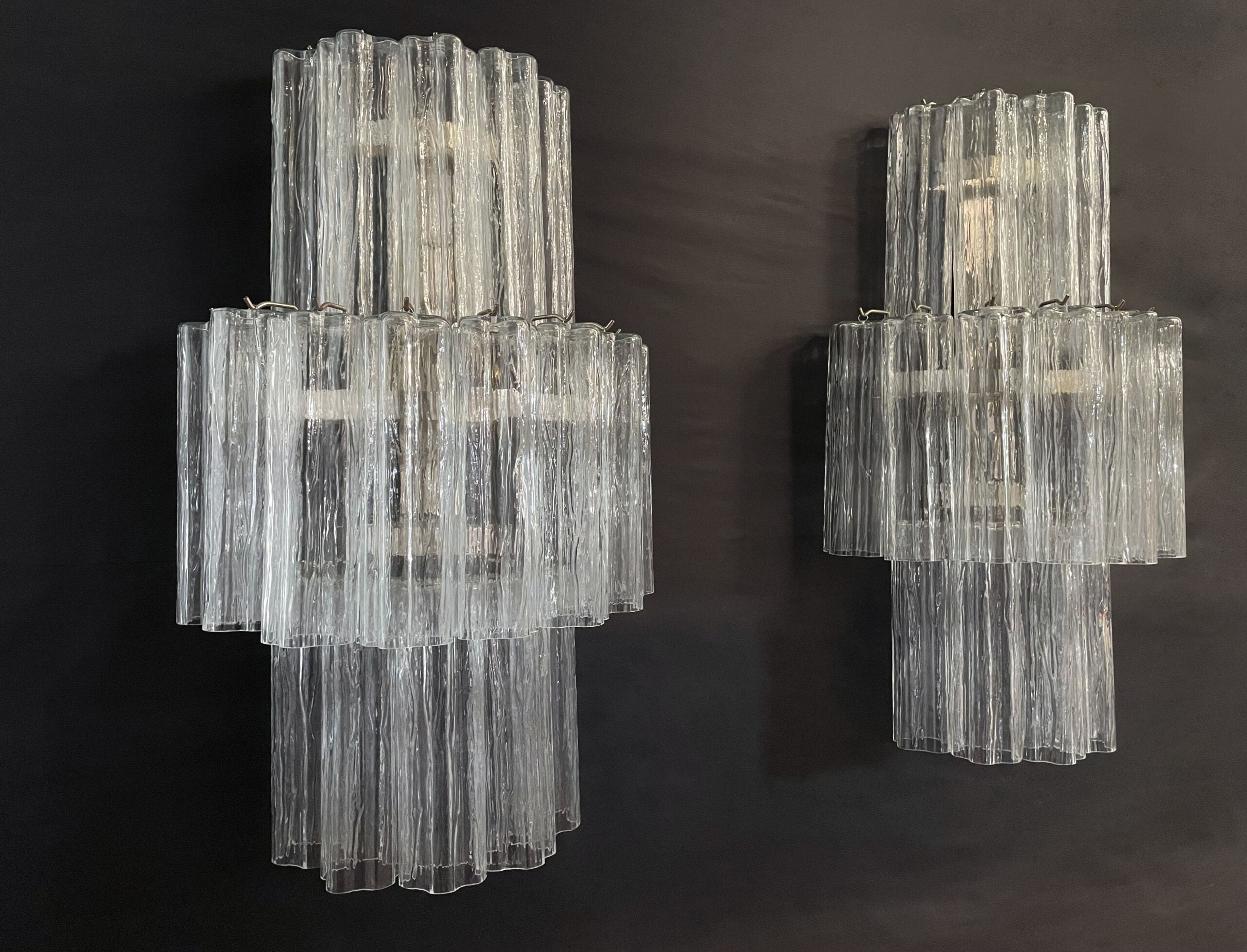 Murano Vegglampe – 18 Klare Prismeglass – 2 stk – detalj 5 – Murano Classics