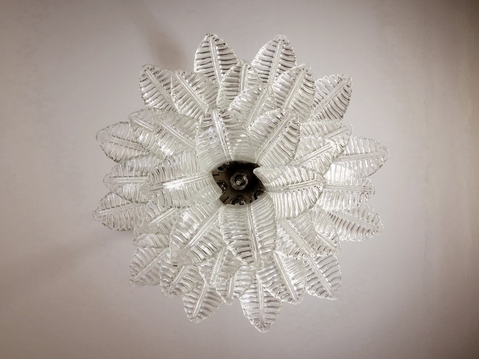 Murano Lysekrone – 36 Klare Felciglass – detalj 1 – Murano Classics