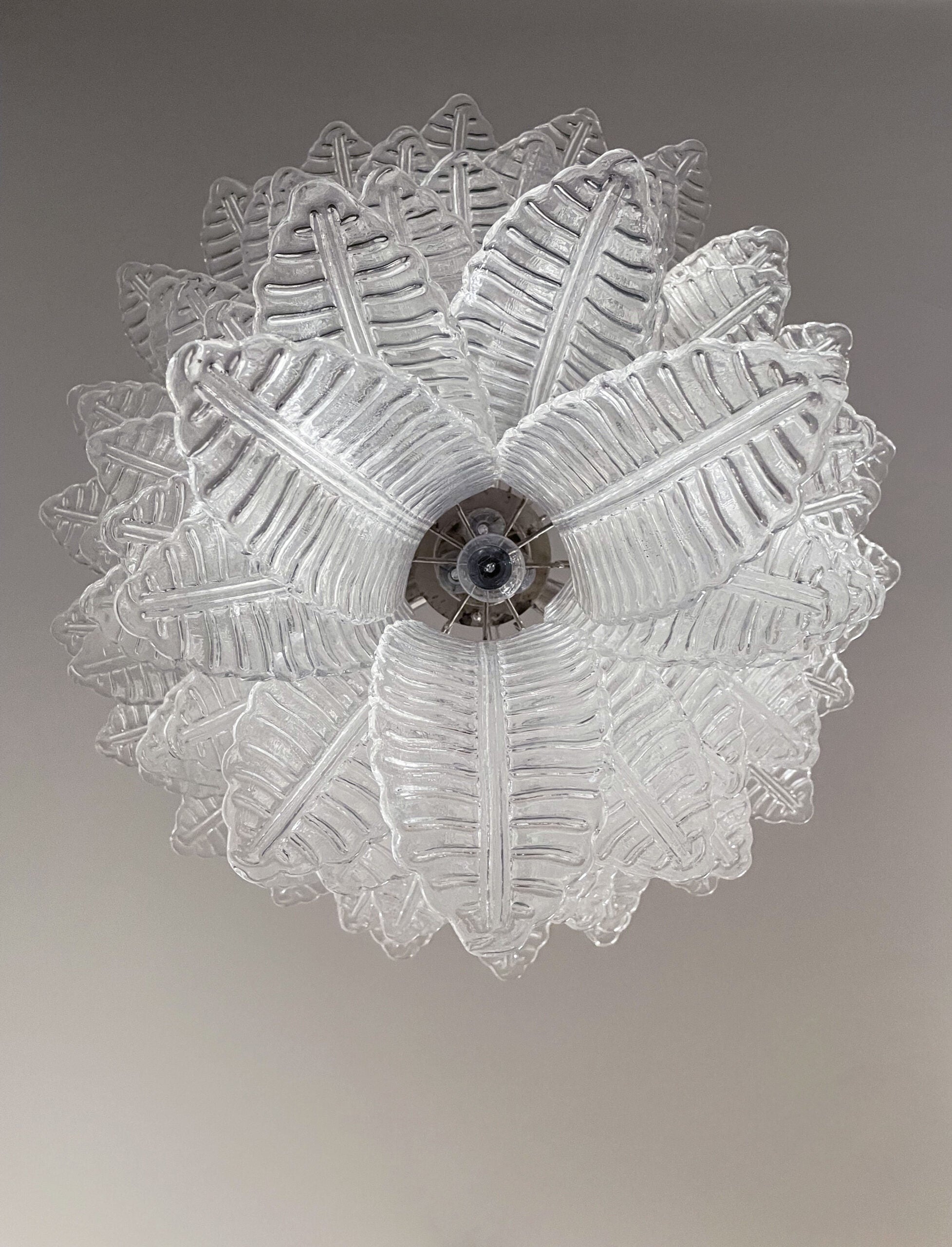 Murano Lysekrone – 75 Klare Felciglass – detalj 2 – Murano Classics