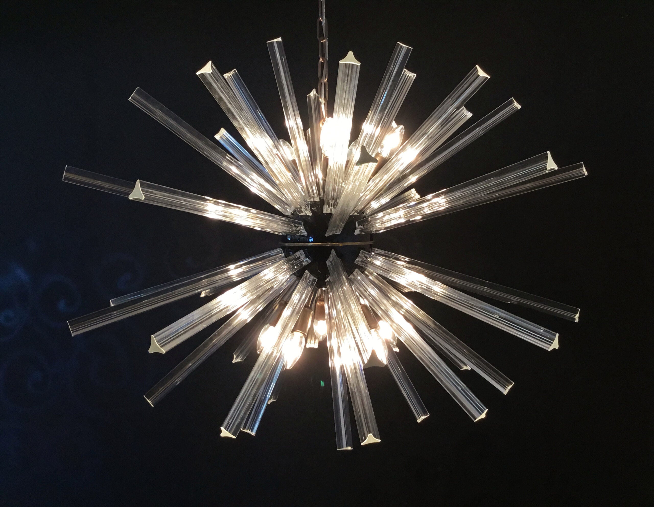 Murano Lysekrone – 50 Klare Sputnik – detalj 3 – Murano Classics