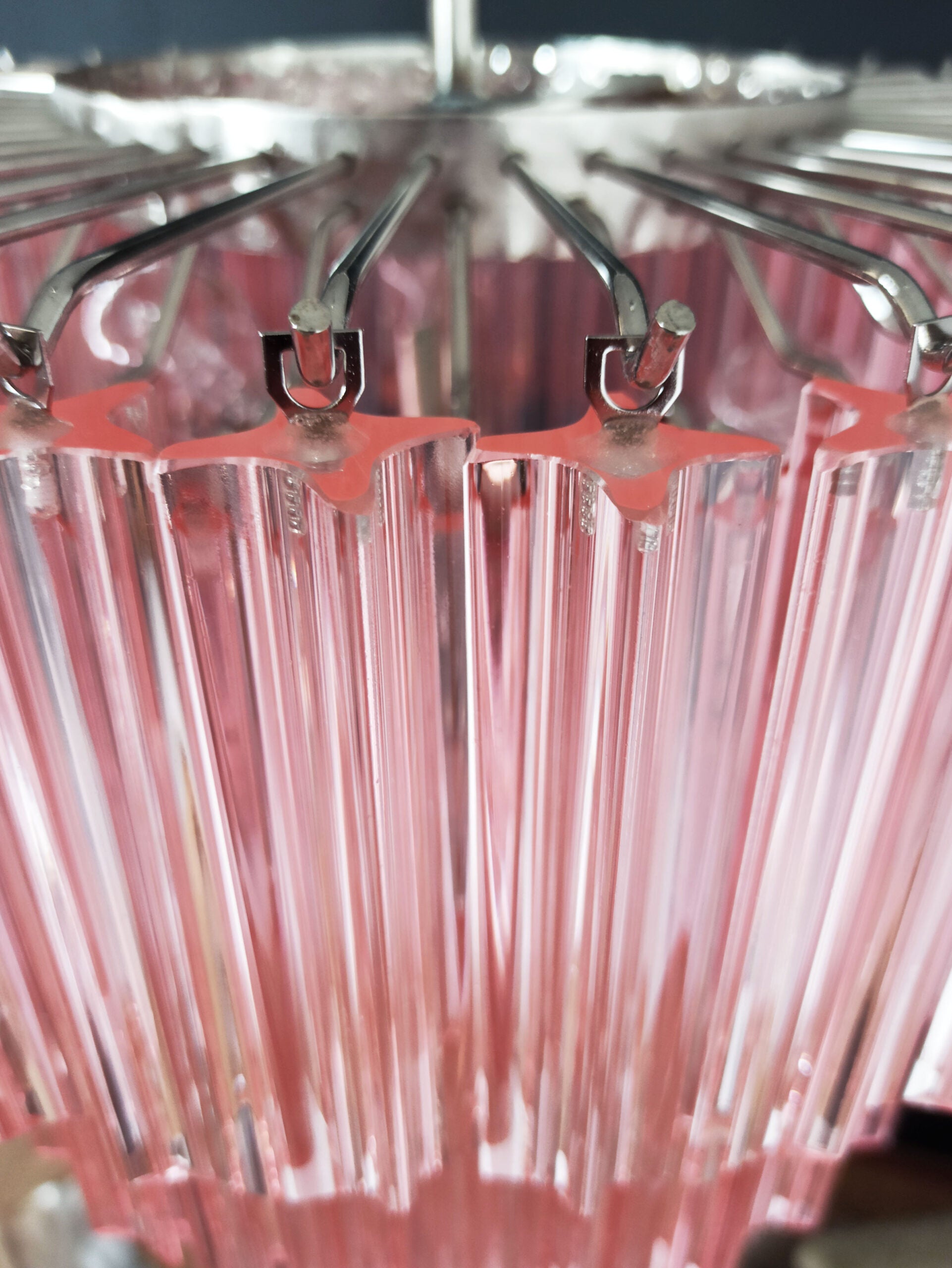 Murano Lysekrone – 112 Rosa Prismeglass – detalj 4 – Murano Classics